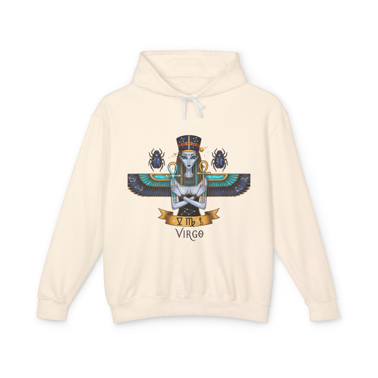 Virgo Unisex Lightweight Hooded Sweatshirt, Astrology Gift, Boho Style, Zodiac Hoodie, Halloween Apparel, Casual Wear