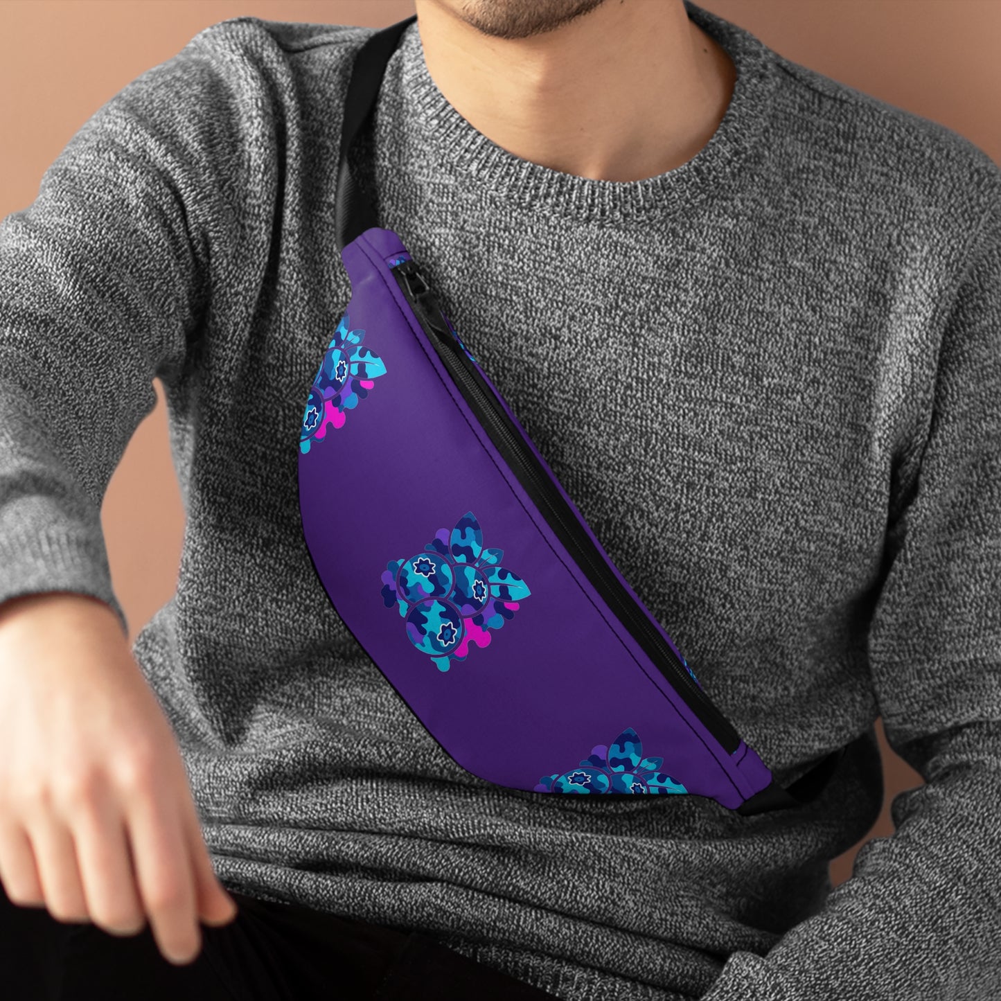Vibrant Floral Fanny Pack, Festival Belt Bag, Colorful Crossbody Bag, Cute Hip Pack, Adjustable Summer Accessory