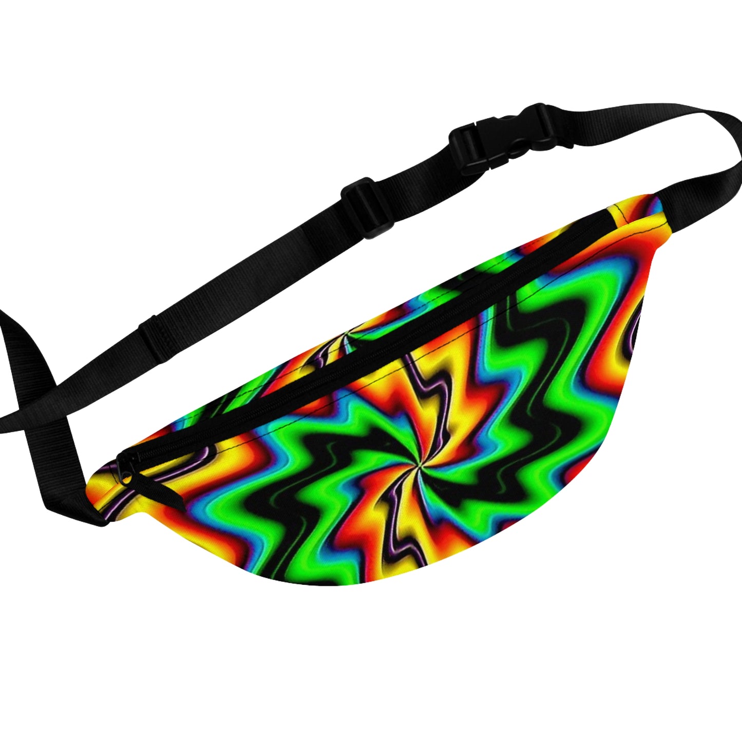 Vibrant Psychedelic Fanny Pack - Festival Essential, Colorful Waist Bag, Trendy Accessory for Travel, Outdoor, Concerts, Unique Gift
