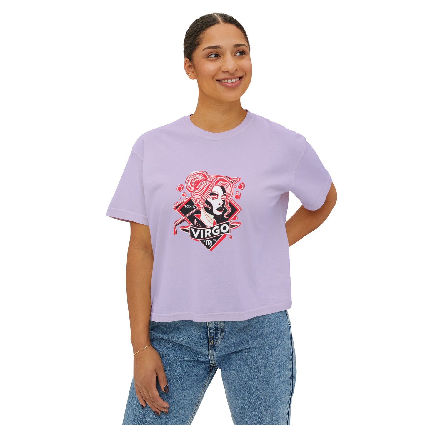 Virgo Zodiac Women's Boxy Tee, Astrology Shirt, Birth Month Gift, Casual Wear, Personalized Astrology Tee