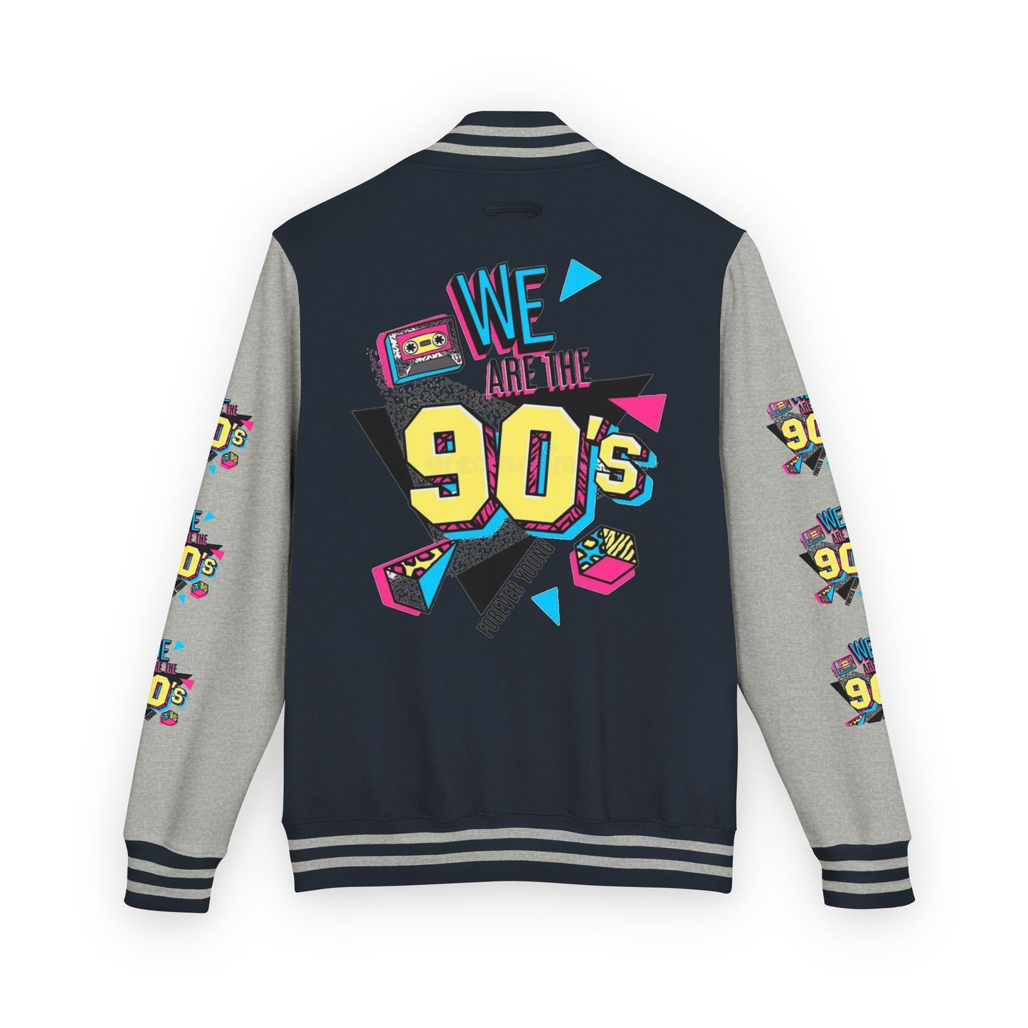 90's Nostalgia Unisex Letterman Jacket - Vintage Style, Retro Apparel, Gift for Him/Her, 90's Themed Party, Unisex Fashion