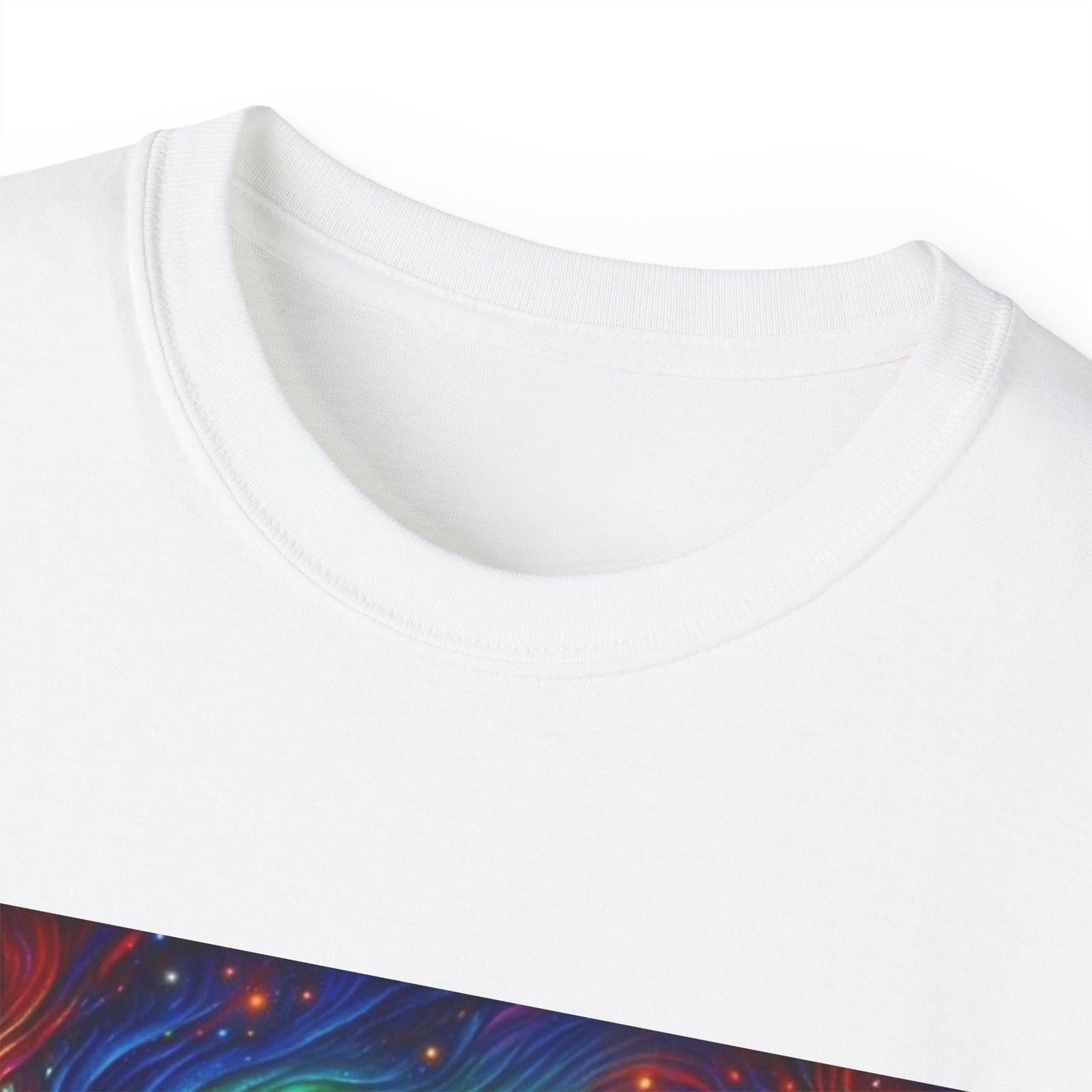 Cosmic Adventure Tee - Unisex Ultra Cotton T-Shirt, UFO Graphic Tee, Colorful Sci-Fi Shirt, Perfect for Festivals, Gift for Space Lovers