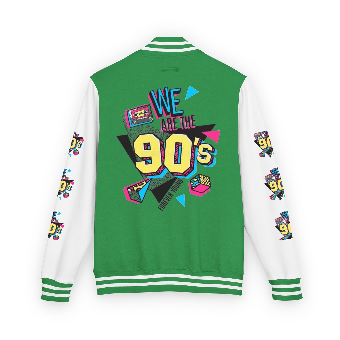 90's Nostalgia Unisex Letterman Jacket - Vintage Style, Retro Apparel, Gift for Him/Her, 90's Themed Party, Unisex Fashion