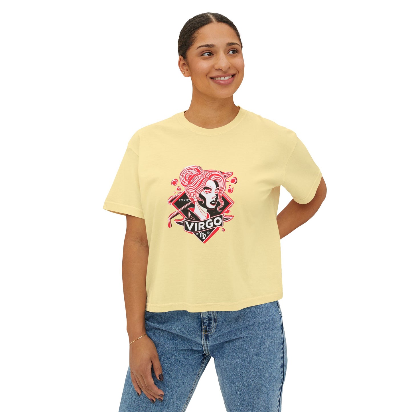 Virgo Zodiac Women's Boxy Tee, Astrology Shirt, Birth Month Gift, Casual Wear, Personalized Astrology Tee