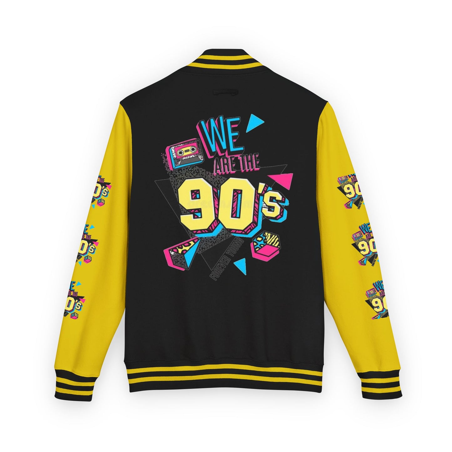 90's Nostalgia Unisex Letterman Jacket - Vintage Style, Retro Apparel, Gift for Him/Her, 90's Themed Party, Unisex Fashion