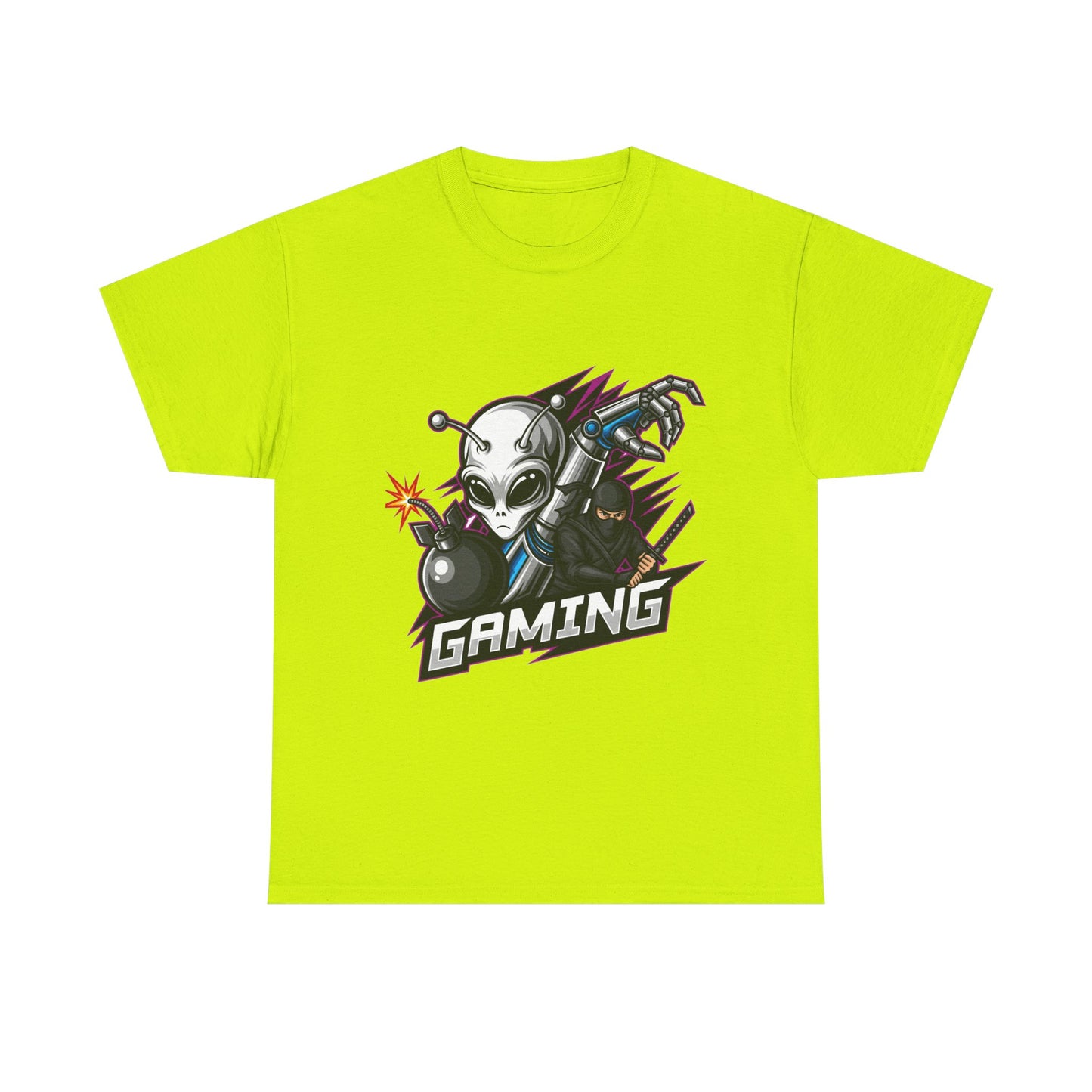 Gaming Alien Unisex Cotton Tee - Perfect for Gamers, Casual Wear, Birthday Gifts, Gaming Events, Unique Apparel