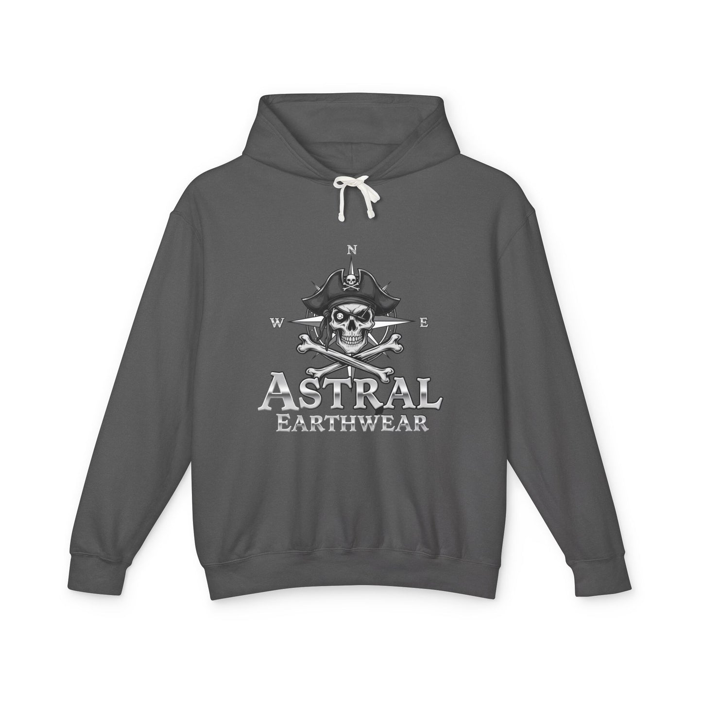 Pirate Skull Unisex Lightweight Hooded Sweatshirt, Casual Streetwear, Gift for Pirates, Summer Hoodie, Lightweight Layering