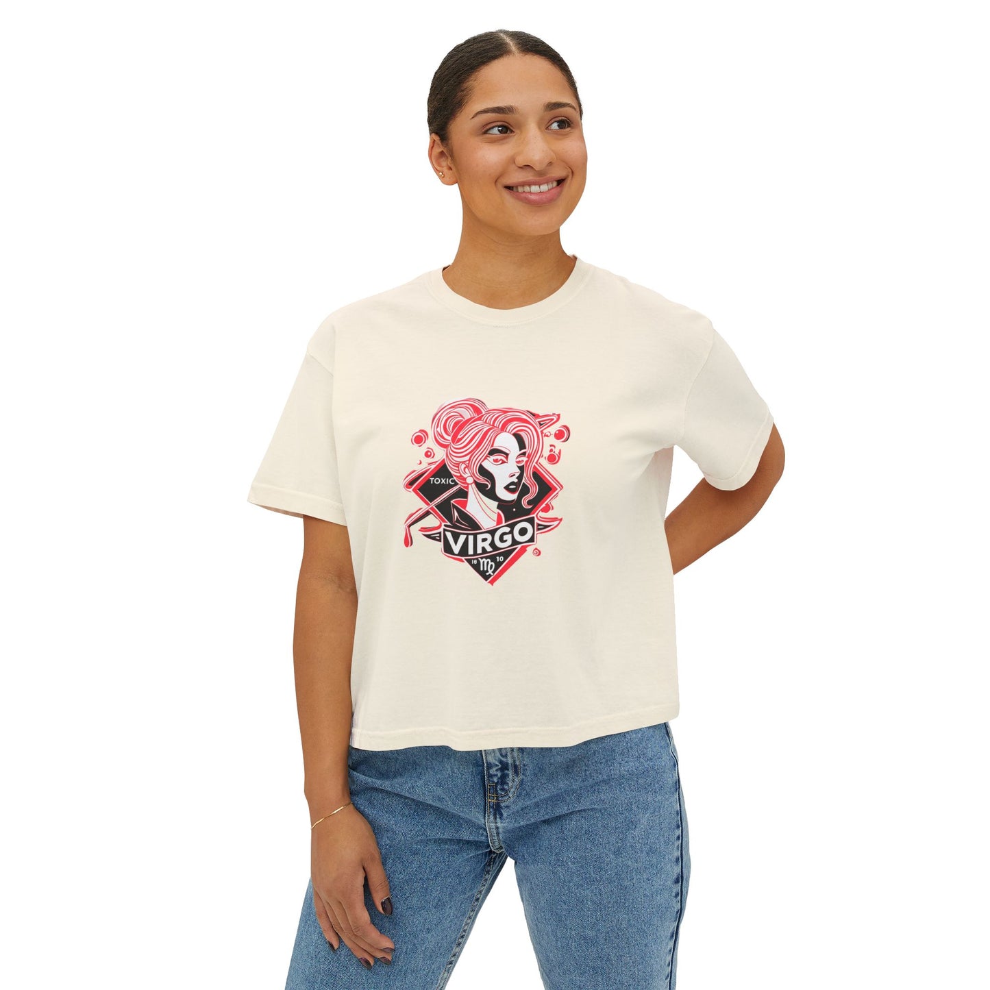 Virgo Zodiac Women's Boxy Tee, Astrology Shirt, Birth Month Gift, Casual Wear, Personalized Astrology Tee