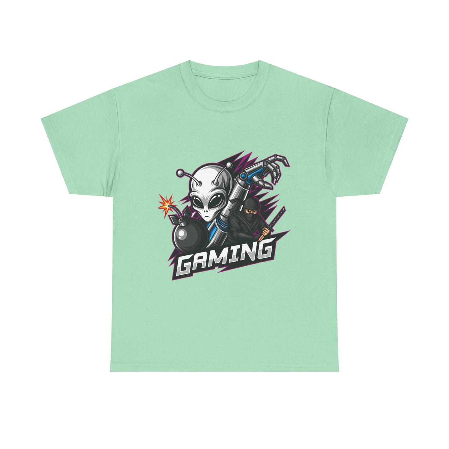 Gaming Alien Unisex Cotton Tee - Perfect for Gamers, Casual Wear, Birthday Gifts, Gaming Events, Unique Apparel