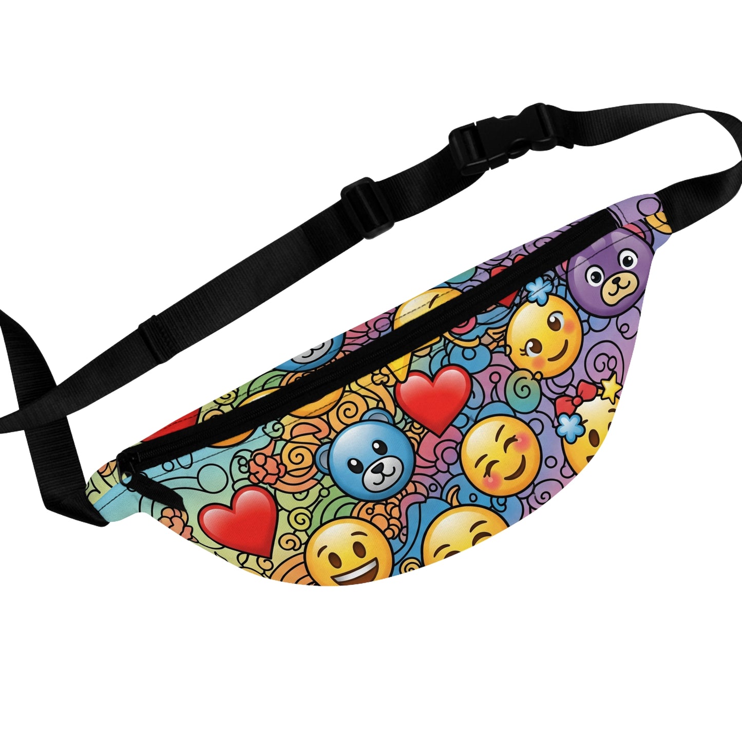 Colorful Emoji Fanny Pack | Fun Festival Accessory, Perfect for Travel, Festivals, Gifts, and Summer Outings