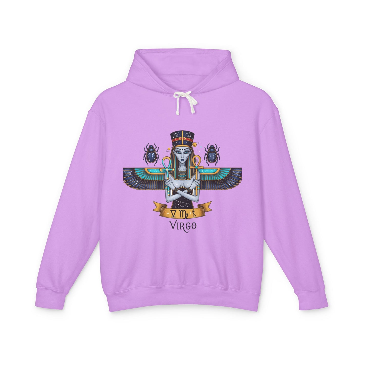Virgo Unisex Lightweight Hooded Sweatshirt, Astrology Gift, Boho Style, Zodiac Hoodie, Halloween Apparel, Casual Wear