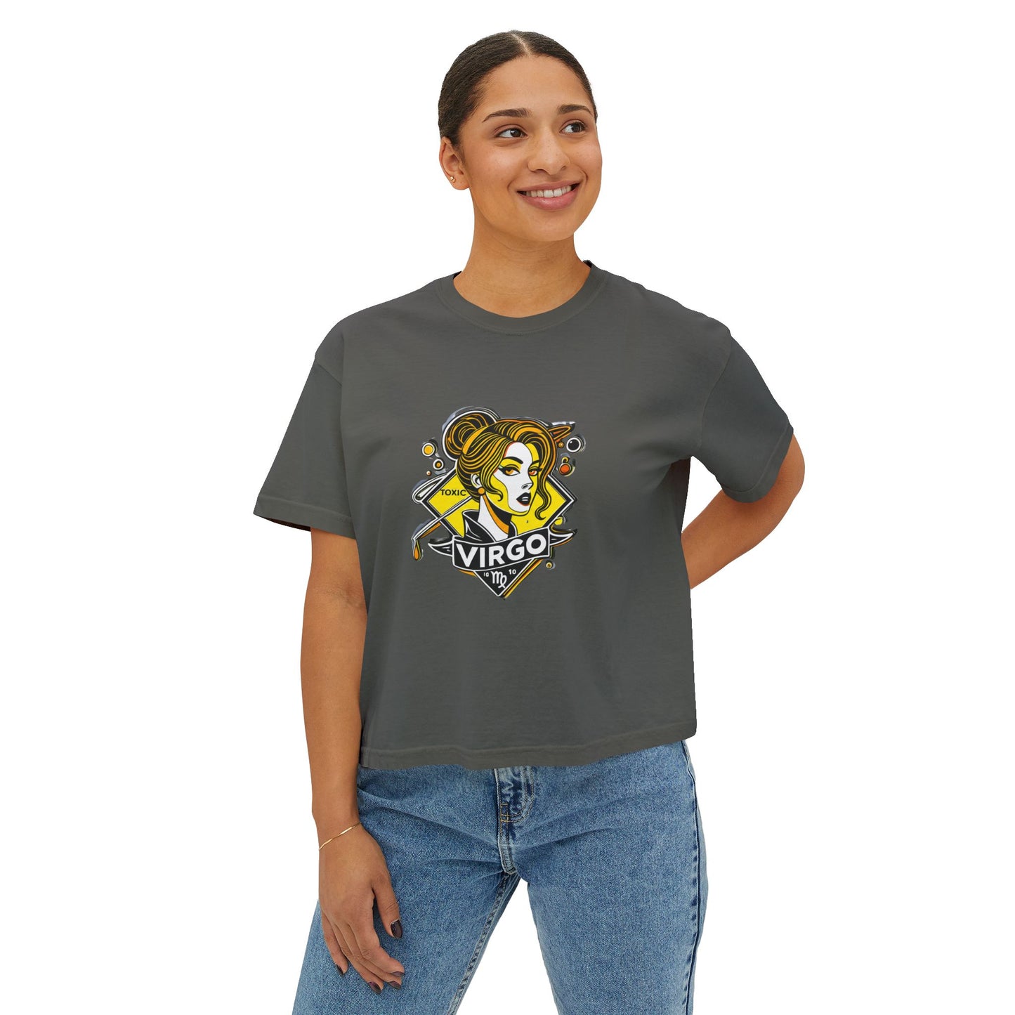 Virgo Women's Boxy Tee - Astrology T-Shirt, Casual Outfit, Birthday Gift, Zodiac Sign Top, Horoscope Apparel