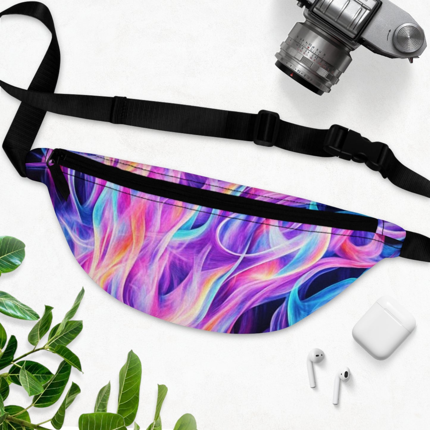 Vibrant Flame Fanny Pack | Festival Bag, Hip Pack, Travel Accessory, Colorful Waist Bag, Retro Streetwear