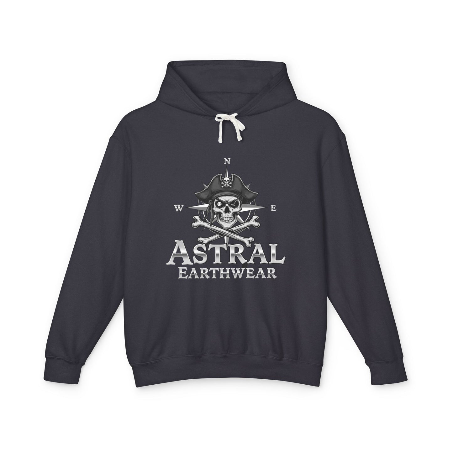 Pirate Skull Unisex Lightweight Hooded Sweatshirt, Casual Streetwear, Gift for Pirates, Summer Hoodie, Lightweight Layering