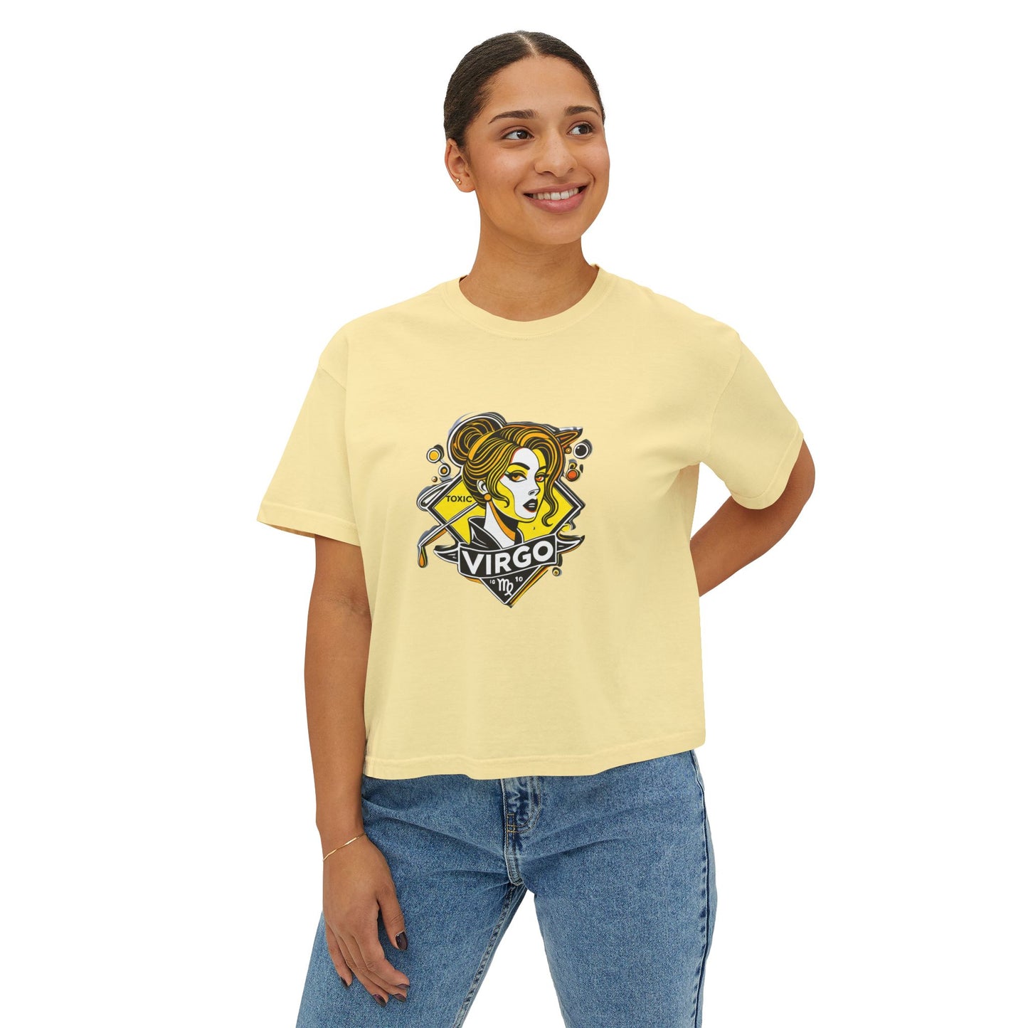 Virgo Women's Boxy Tee - Astrology T-Shirt, Casual Outfit, Birthday Gift, Zodiac Sign Top, Horoscope Apparel