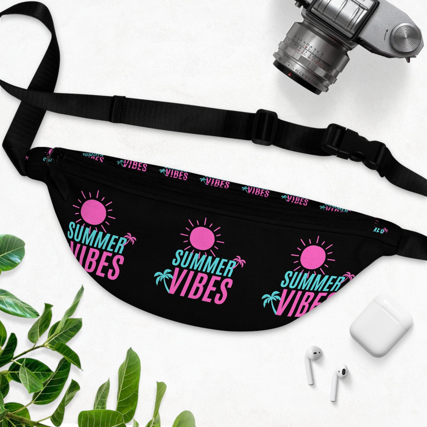 Summer Vibes Fanny Pack, Fun Festival Bag, Outdoor Adventure Gear, Travel Accessory, Stylish Waist Pack, Vacation Essential