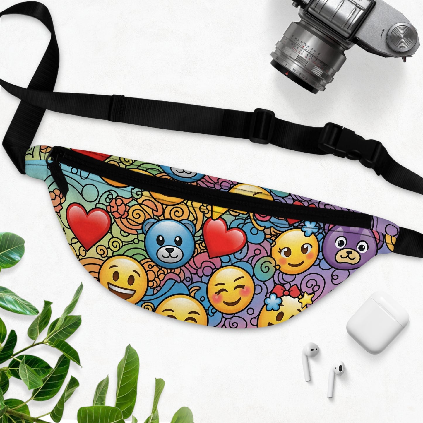 Colorful Emoji Fanny Pack | Fun Festival Accessory, Perfect for Travel, Festivals, Gifts, and Summer Outings