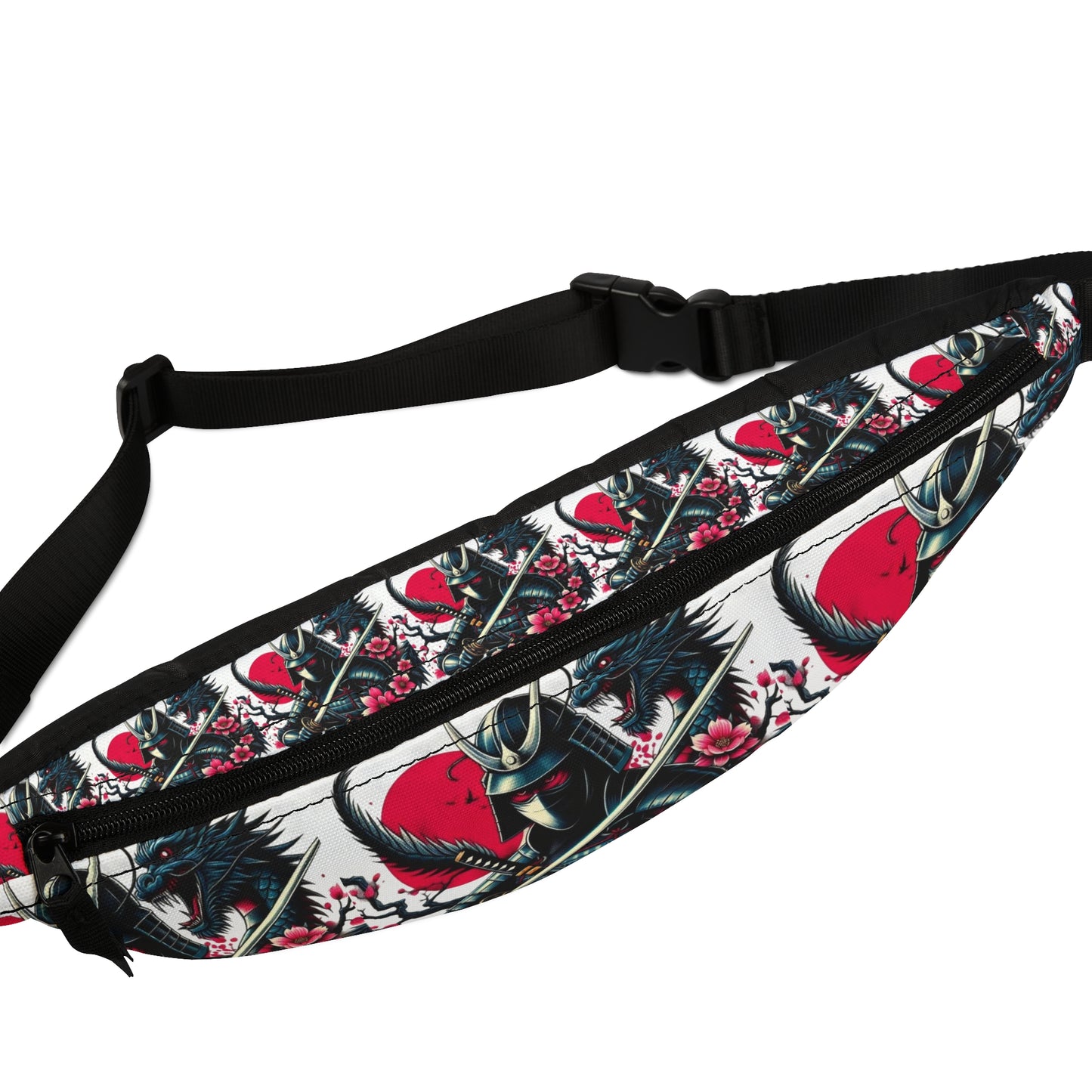 Cool Samurai Art Fanny Pack, Hip Bag, Festival Essential, Sporty Accessory, Travel Companion, Streetwear Fashion