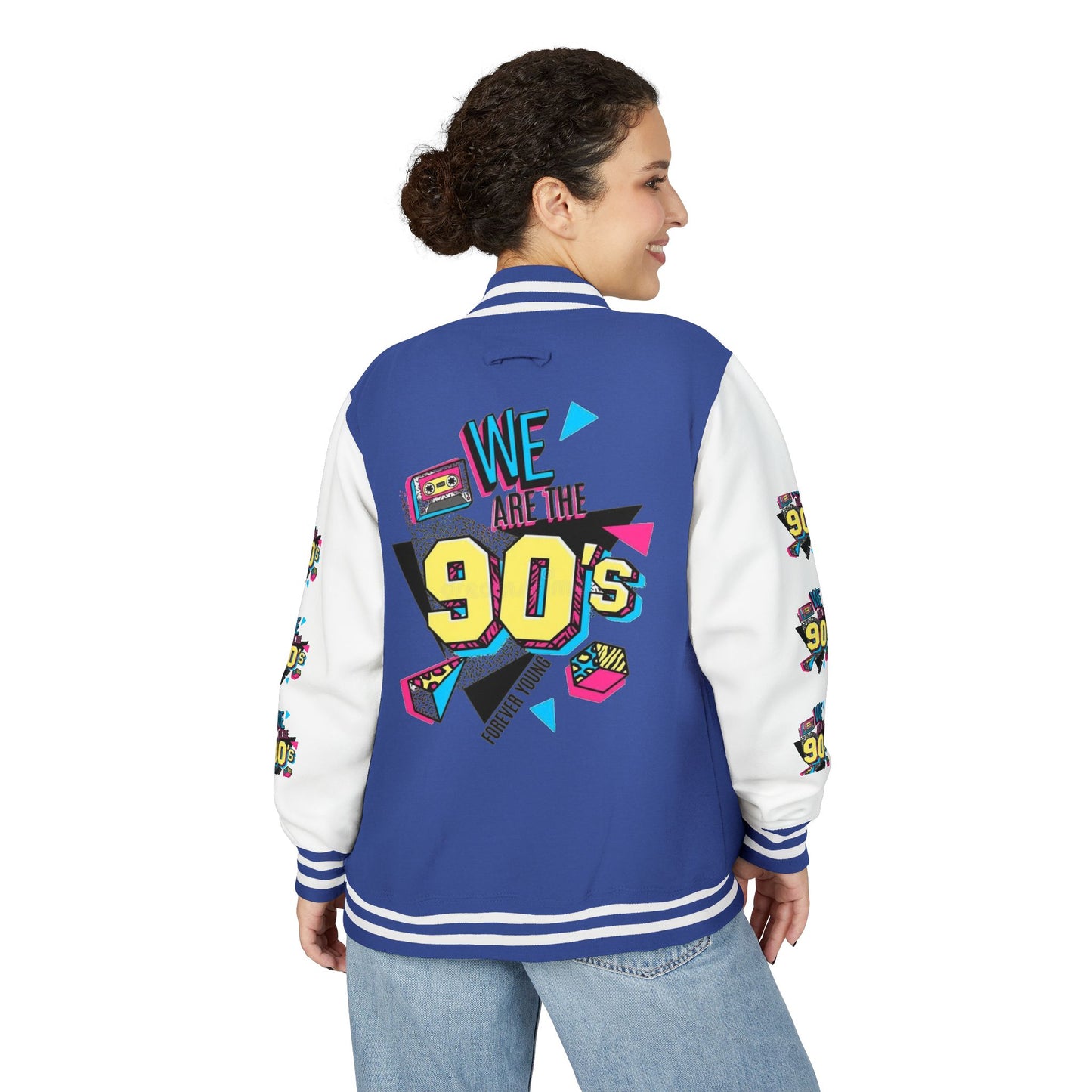 90's Nostalgia Unisex Letterman Jacket - Vintage Style, Retro Apparel, Gift for Him/Her, 90's Themed Party, Unisex Fashion