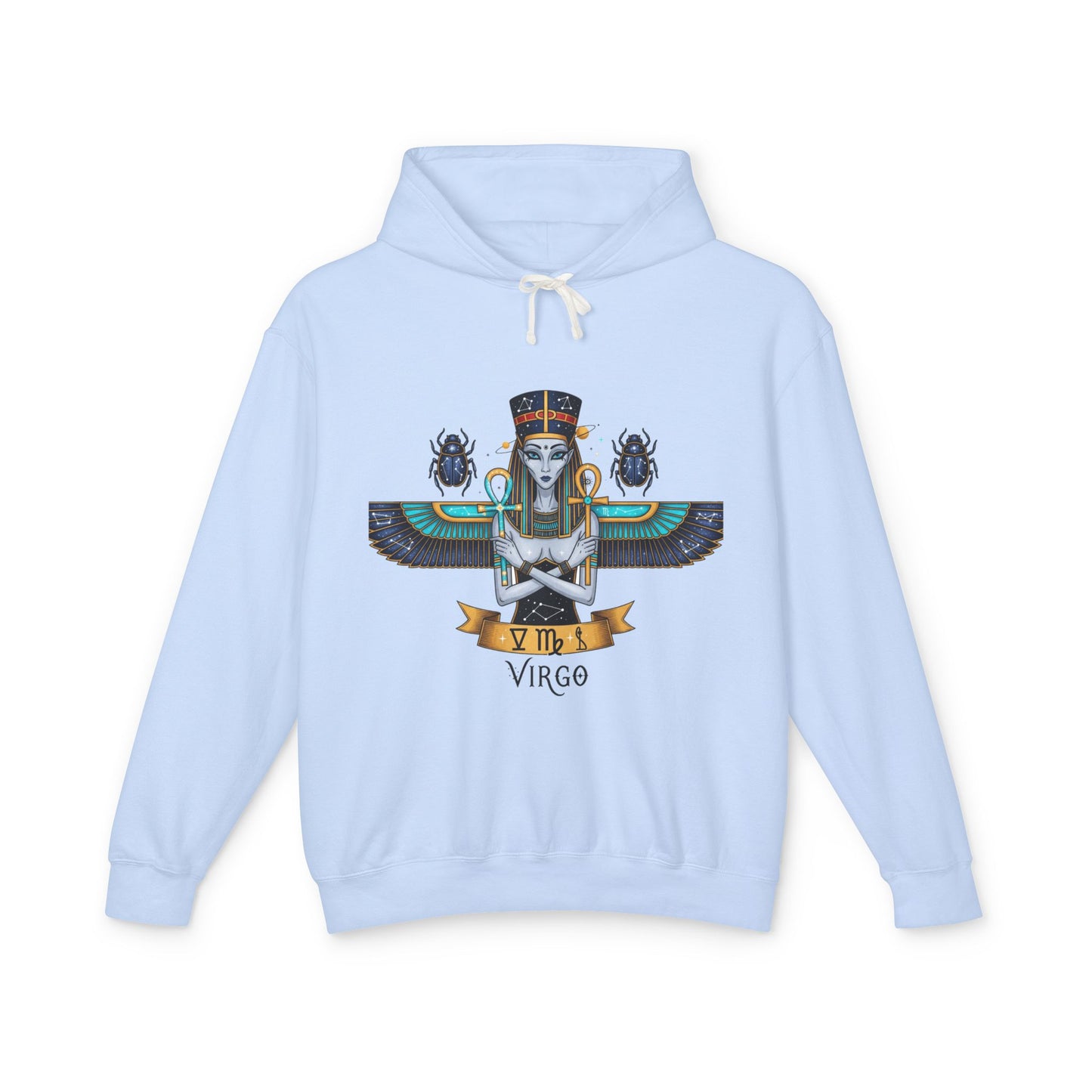 Virgo Unisex Lightweight Hooded Sweatshirt, Astrology Gift, Boho Style, Zodiac Hoodie, Halloween Apparel, Casual Wear