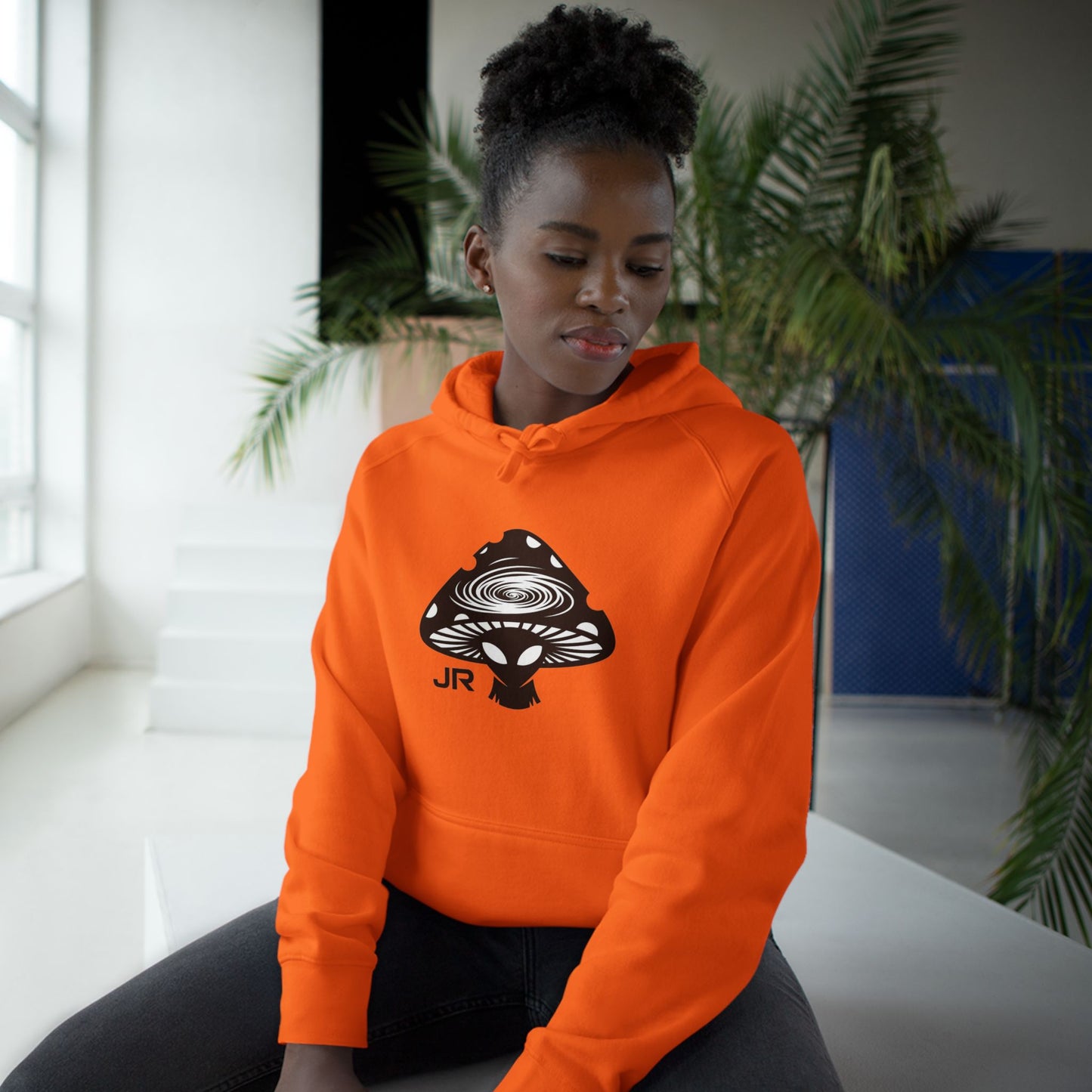 Cosmic Mushroom Unisex Hoodie, Planetary Vibes Sweatshirt, Psychedelic Gift for Nature Lovers, Unique Apparel for Festivals