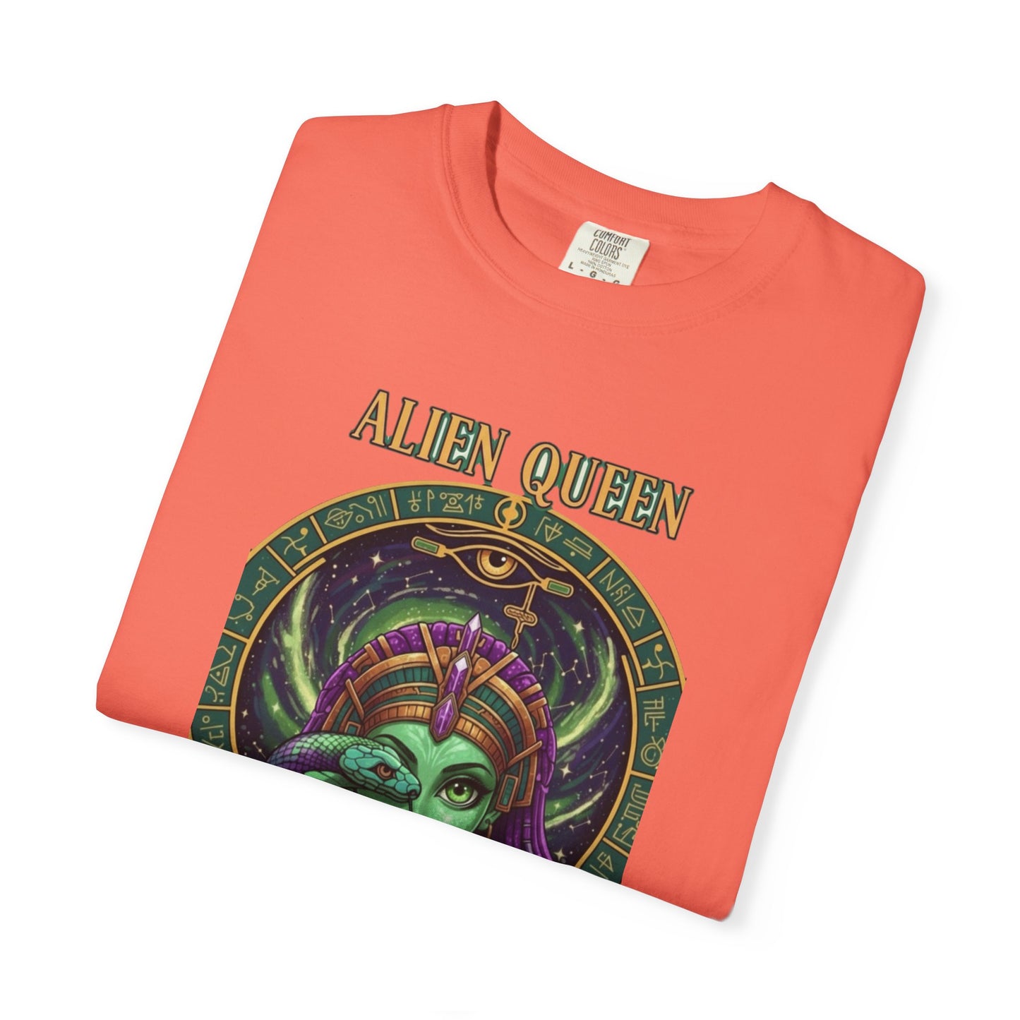 Alien Queen T-Shirt, Unisex Graphic Tee, Vintage-Style Apparel, Space-Themed Gift, Cool Casual Wear, Festival Fashion, Unique Gift Idea