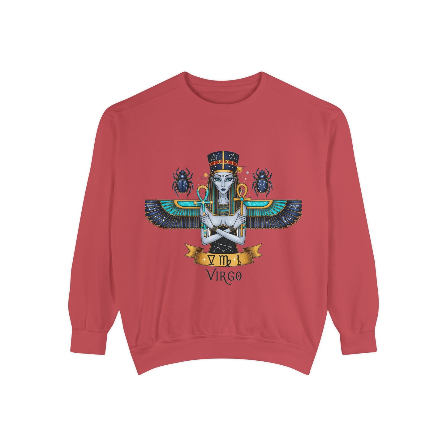 Virgo Goddess Sweatshirt | Unisex Garment-Dyed Hoodie for Astrology Lovers, Cozy Fall Wear, Birthday Gift, Spiritual Apparel