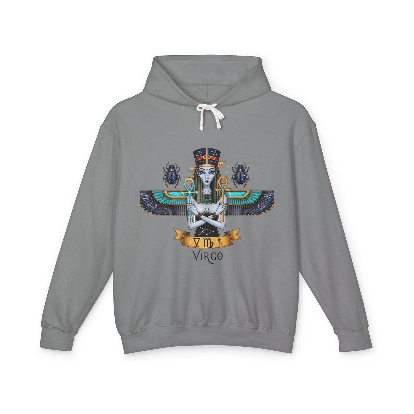 Virgo Unisex Lightweight Hooded Sweatshirt, Astrology Gift, Boho Style, Zodiac Hoodie, Halloween Apparel, Casual Wear