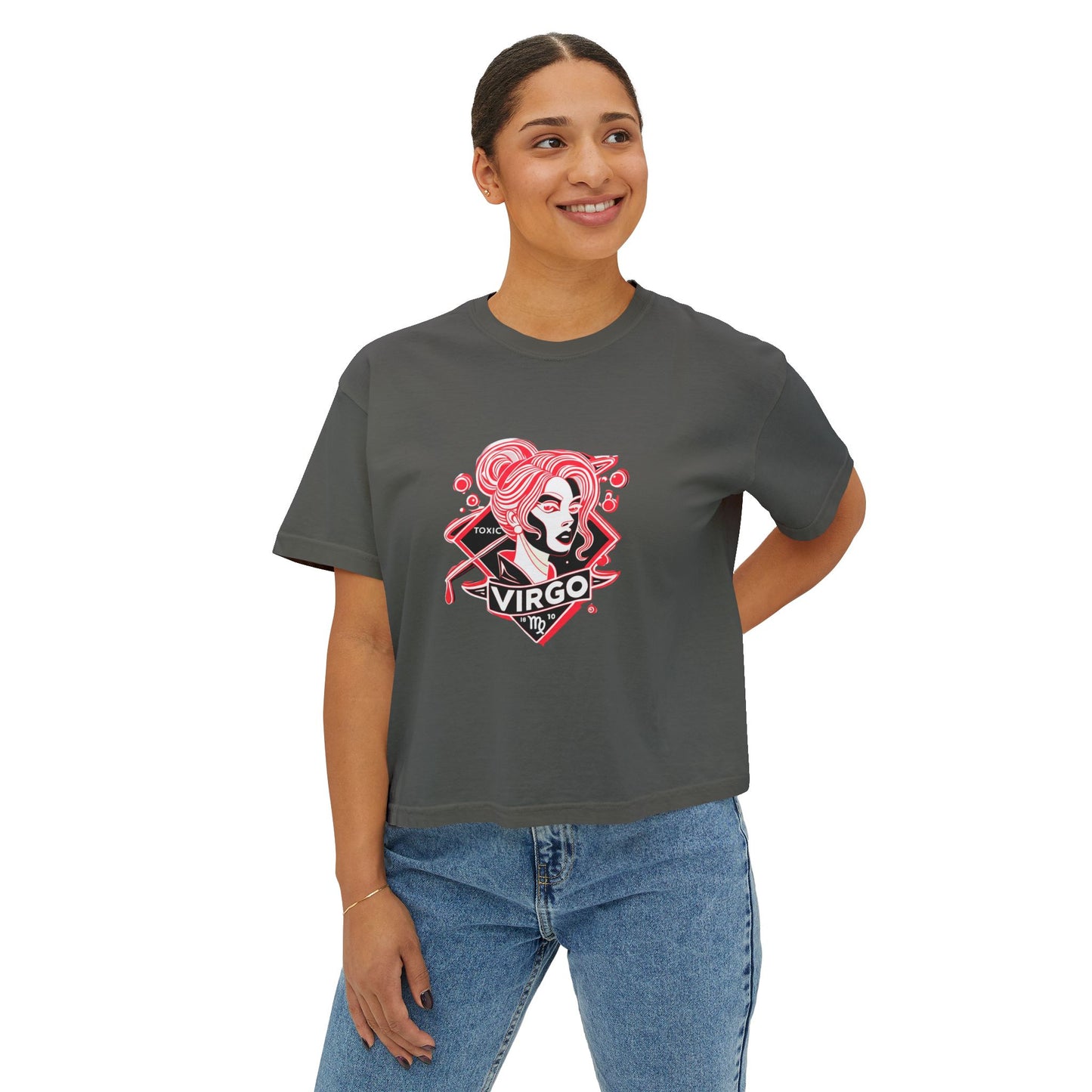 Virgo Zodiac Women's Boxy Tee, Astrology Shirt, Birth Month Gift, Casual Wear, Personalized Astrology Tee