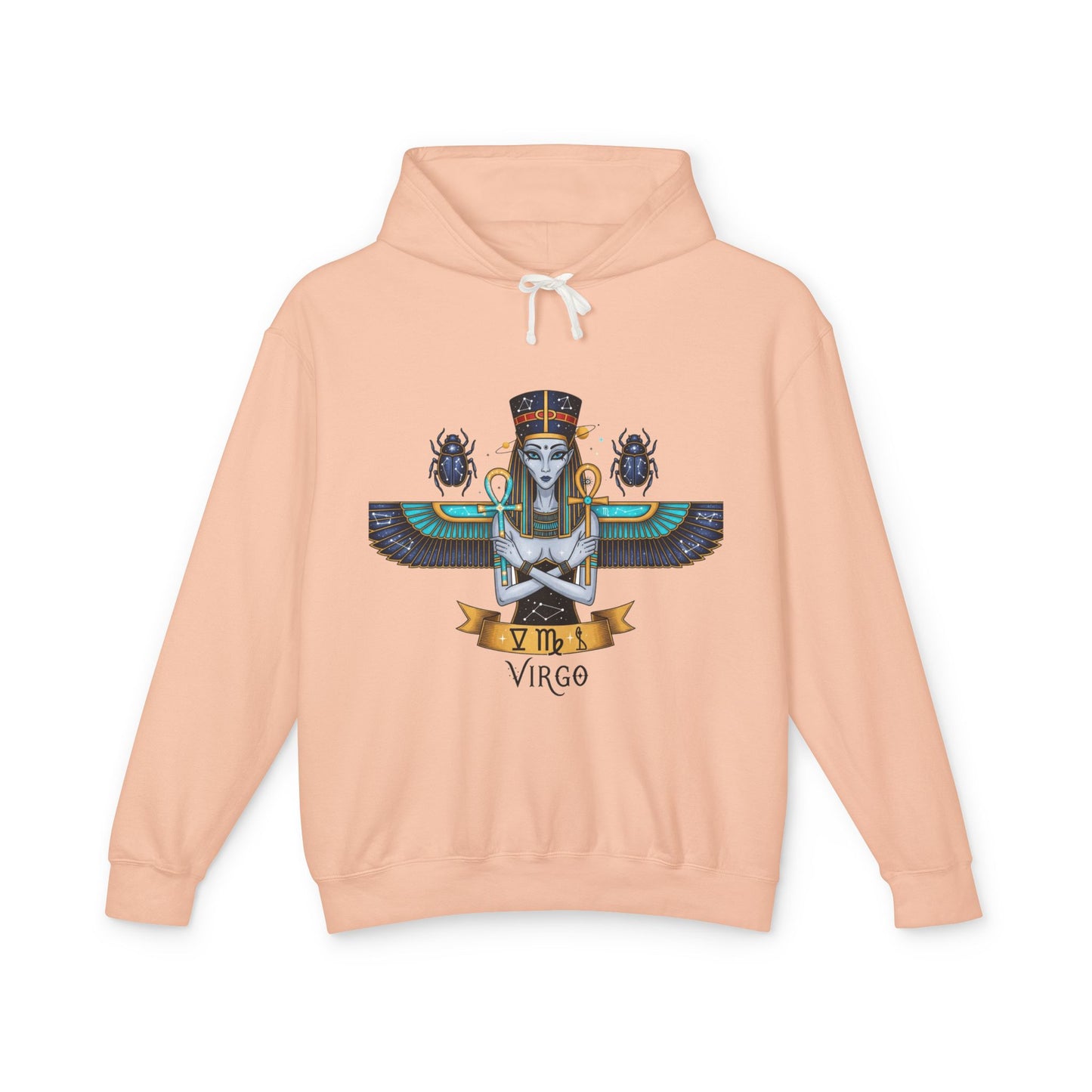 Virgo Unisex Lightweight Hooded Sweatshirt, Astrology Gift, Boho Style, Zodiac Hoodie, Halloween Apparel, Casual Wear
