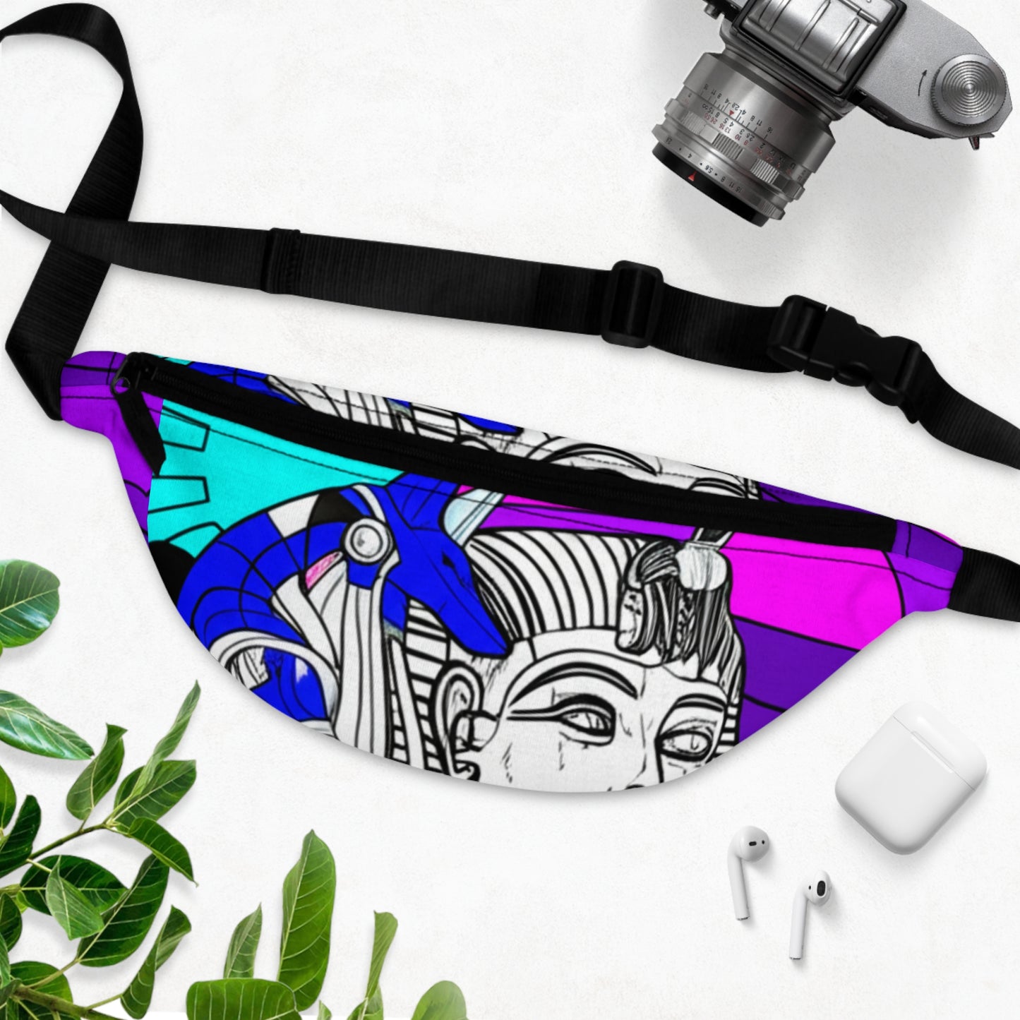 Colorful Graphic Fanny Pack, Trendy Belt Bag for Festivals, Travel, and Everyday Use, Unique Artwork Accessory
