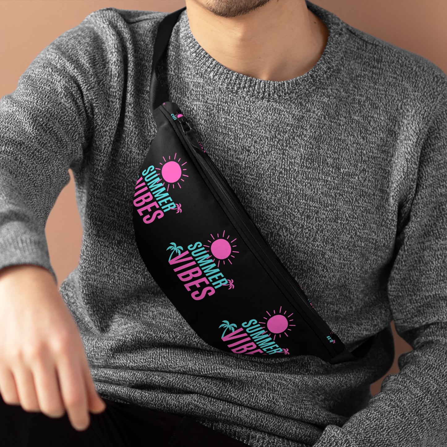 Summer Vibes Fanny Pack, Fun Festival Bag, Outdoor Adventure Gear, Travel Accessory, Stylish Waist Pack, Vacation Essential