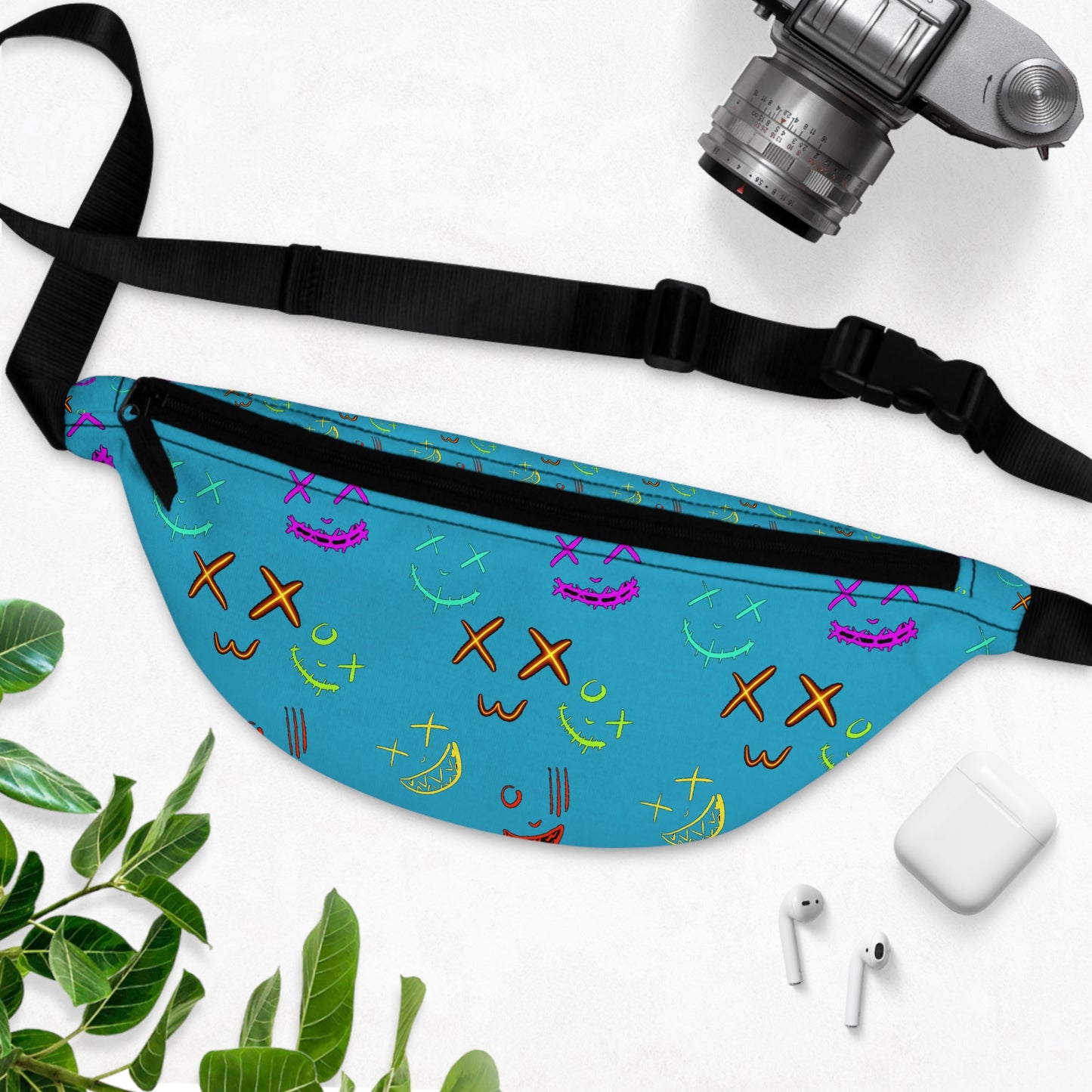 Colorful Patterned Fanny Pack, Fun Travel Accessory, Festival Style Bag, Everyday Use, Outdoors, Gifts for Friends, Summer Vibe