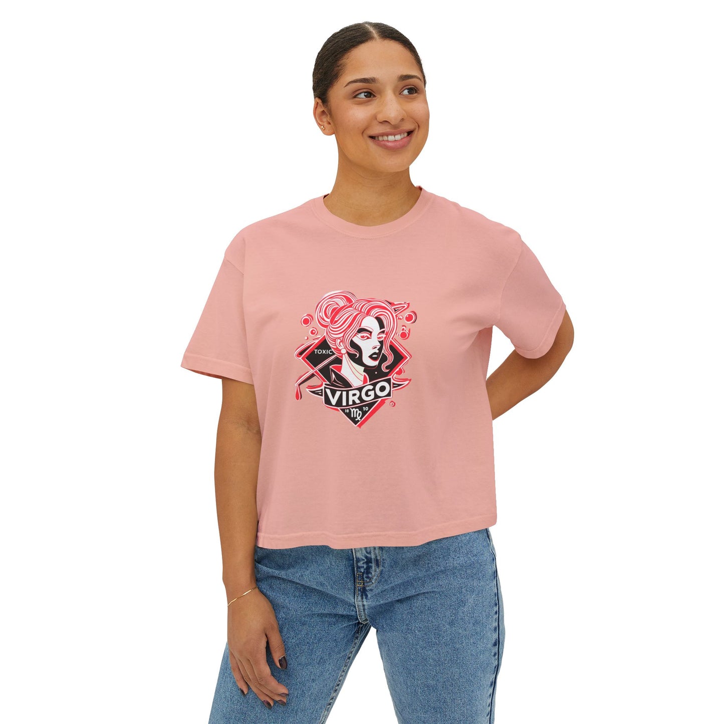 Virgo Zodiac Women's Boxy Tee, Astrology Shirt, Birth Month Gift, Casual Wear, Personalized Astrology Tee