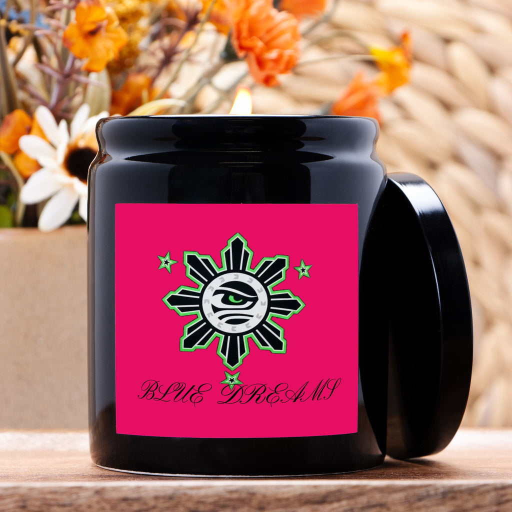 Candle Ceramic 8oz (Black)