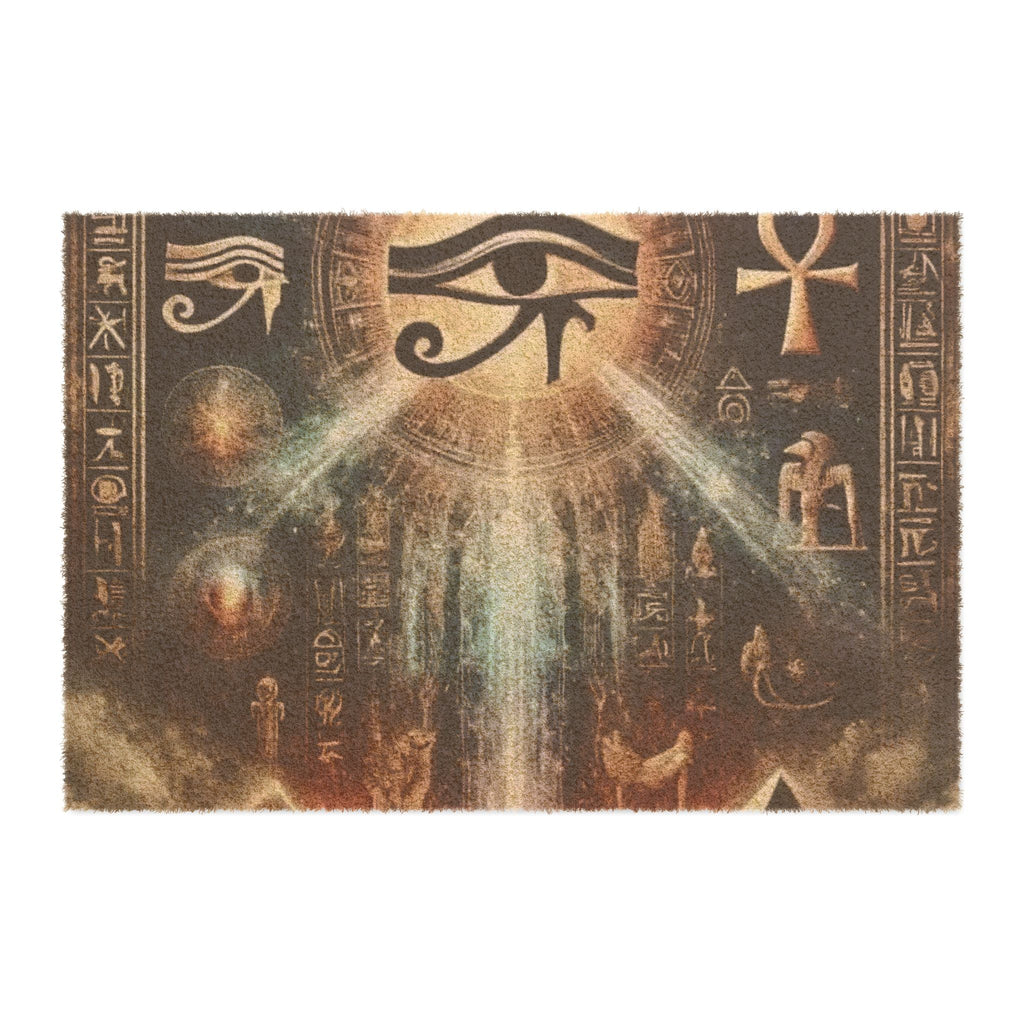 Mystical Eye Symbol Doormat, Egyptian Themed Entryway Mat, Unique Home Decor, Gift for Spirituality Lovers, Boho Welcome Mat