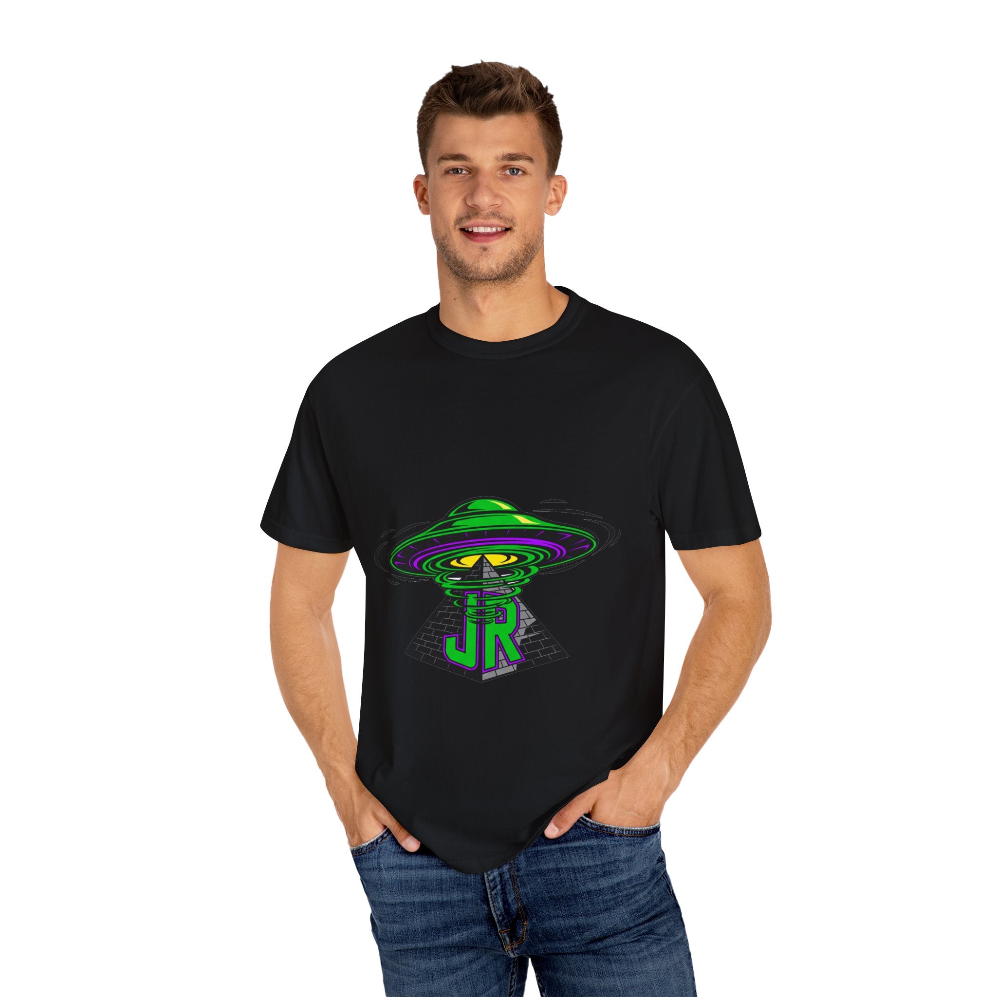 Alien Graphic T-Shirt, Cosmic Tee, Unisex Casual Wear, Perfect for Festivals, Gifts for Sci-Fi Fans, Unique Art Tee
