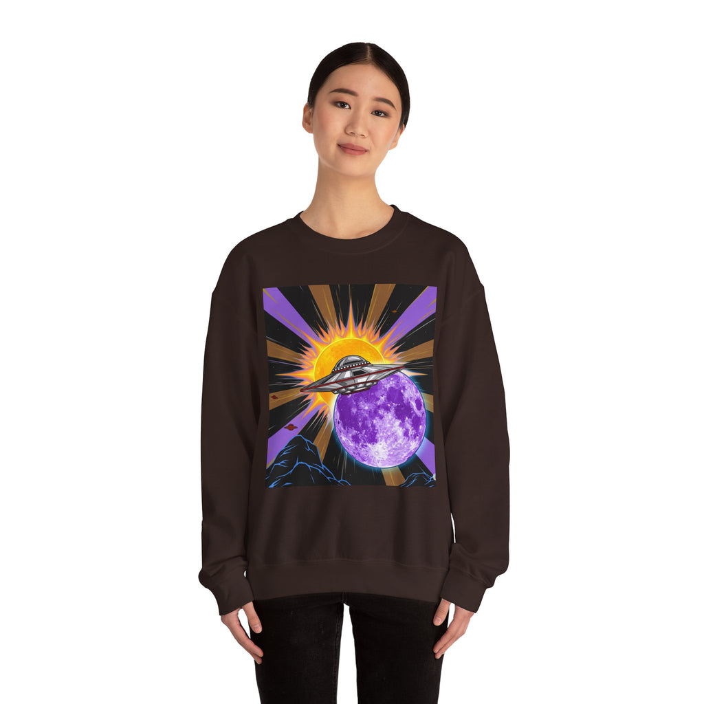 Cosmic Vibes Crewneck Sweatshirt, UFO Graphic Sweatshirt, Unisex Space Sweatshirt, Retro Astronaut Apparel, Gifts for Space Lovers, [...]