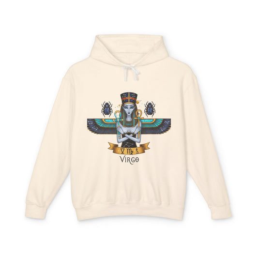 Virgo Unisex Lightweight Hooded Sweatshirt, Astrology Gift, Boho Style, Zodiac Hoodie, Halloween Apparel, Casual Wear