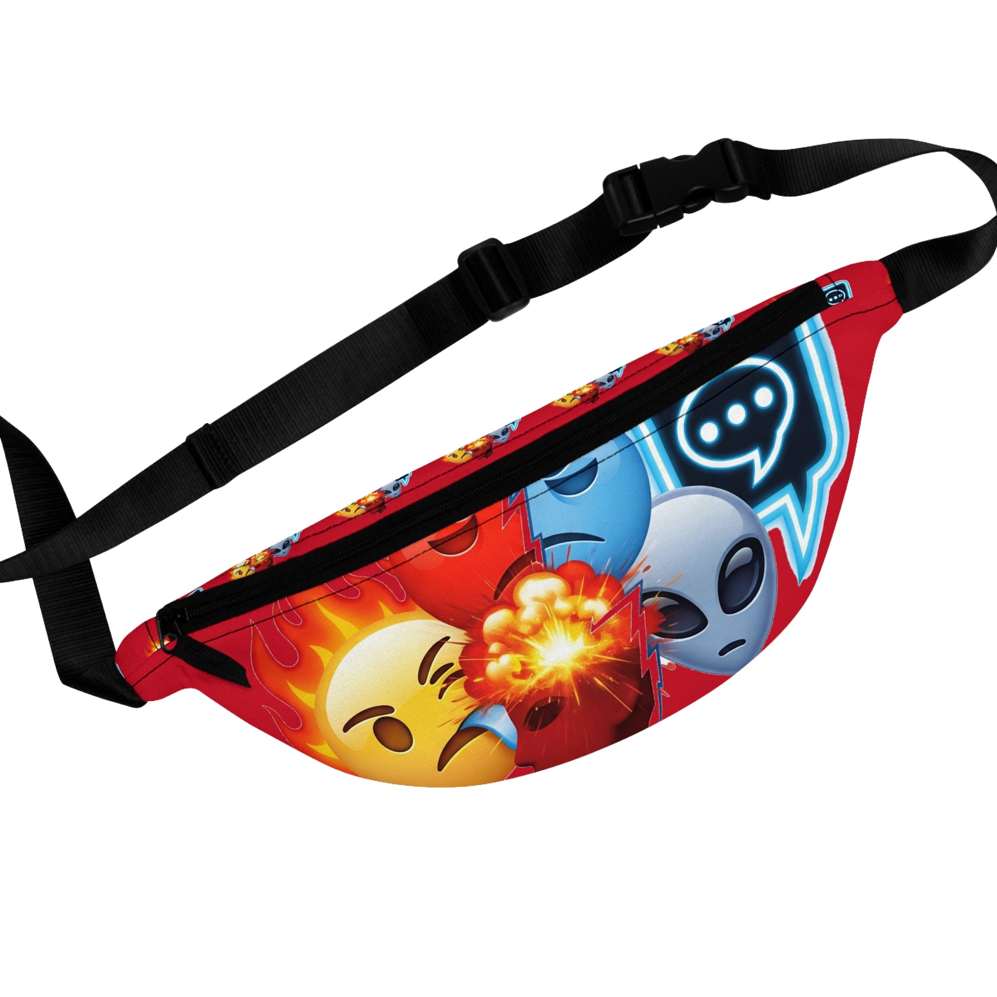 Vibrant Graphic Fanny Pack | Fun and Functional Bag for Festivals, Outdoor Adventures, and Everyday Use | Emoji Design Adventure Pack, [...]