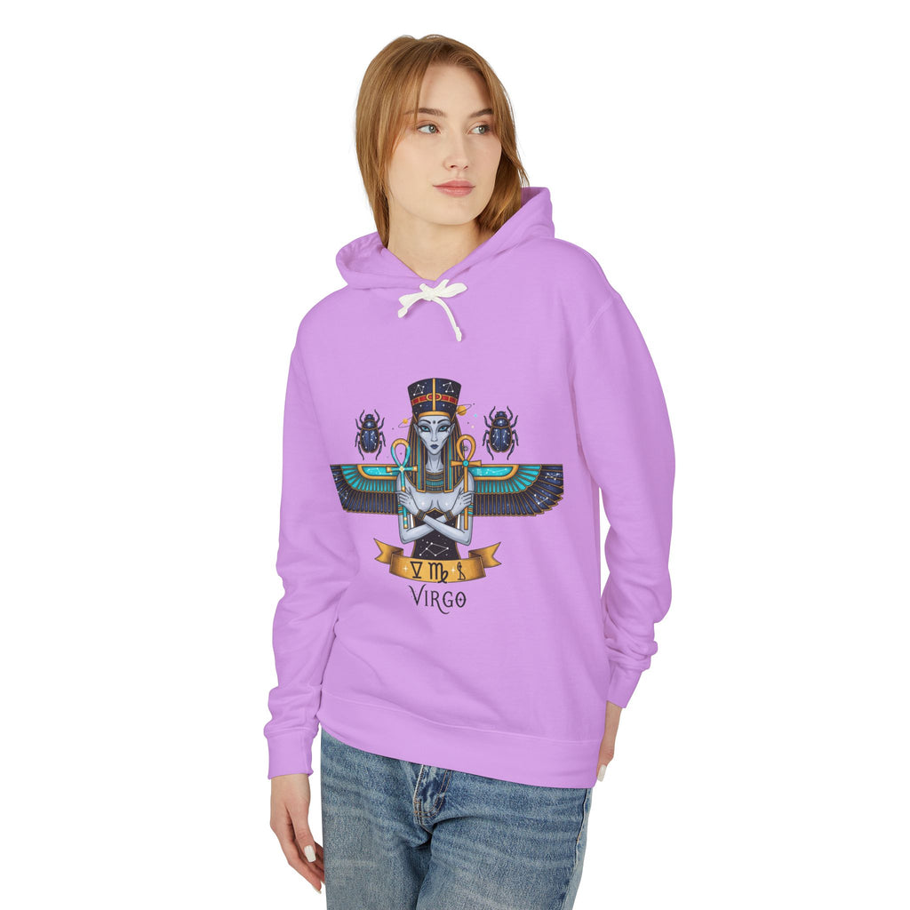 Virgo Unisex Lightweight Hooded Sweatshirt, Astrology Gift, Boho Style, Zodiac Hoodie, Halloween Apparel, Casual Wear