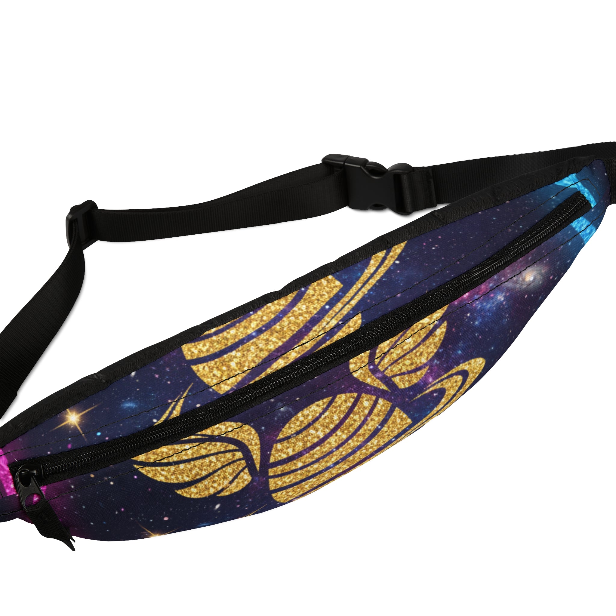 Celestial Glitter Fanny Pack | Galaxy Waist Bag for Festivals, Sports, Travel, Party, Gifts