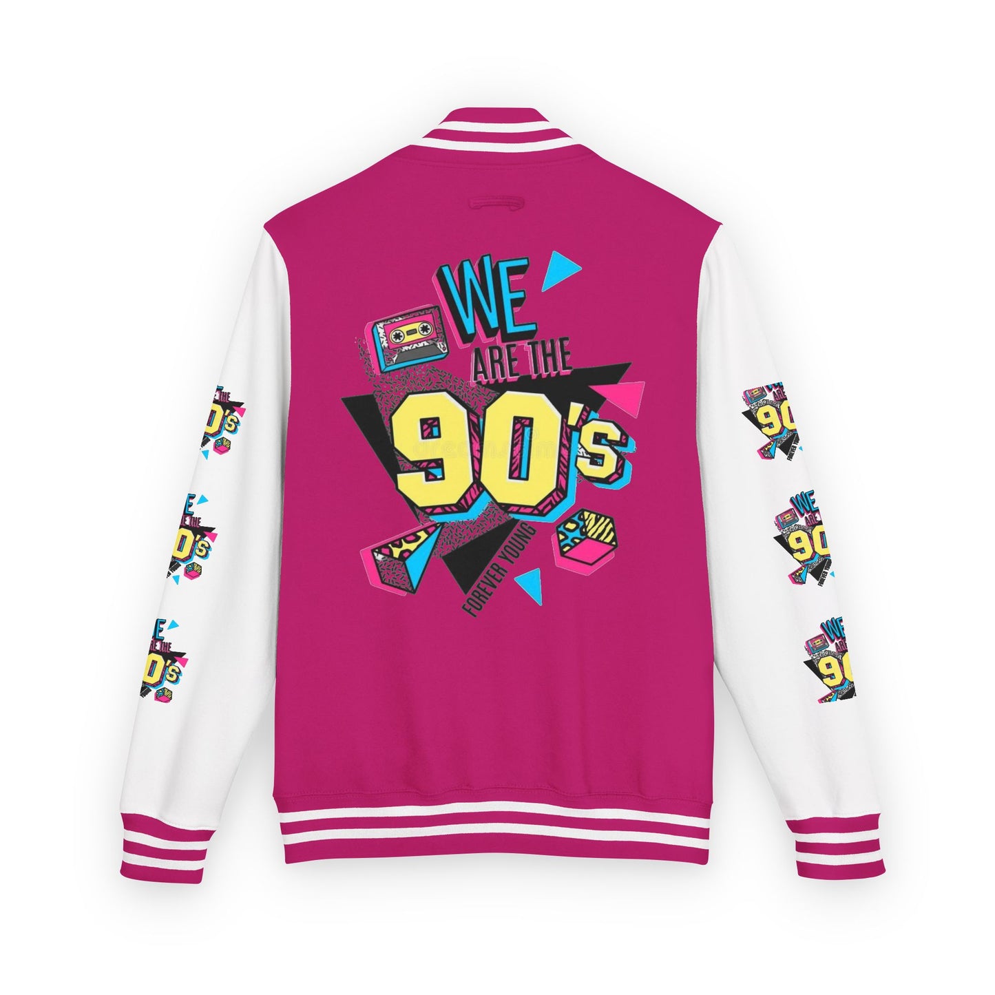 90's Nostalgia Unisex Letterman Jacket - Vintage Style, Retro Apparel, Gift for Him/Her, 90's Themed Party, Unisex Fashion