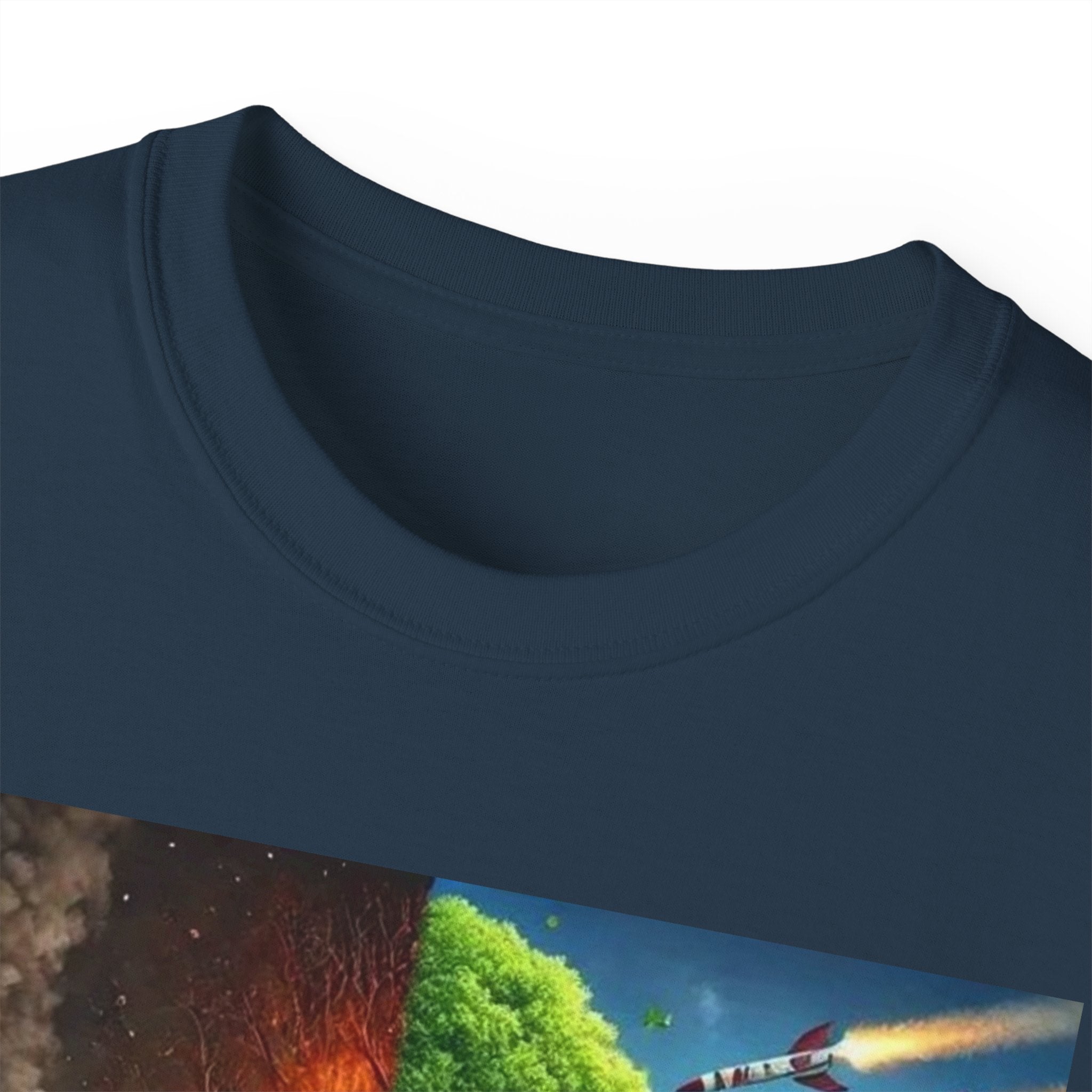 Eco-Conscious Graphic Tee - Nature vs. Pollution Art, Unisex T-Shirt for Environmental Awareness, Eco-Friendly Gift, Earth Day Apparel,