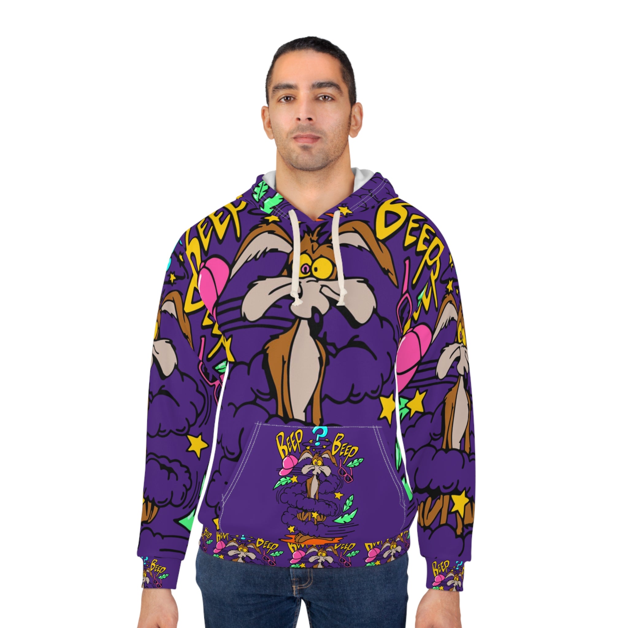 Colorful Cartoon Unisex Pullover Hoodie, Graphic Hoodie for Fans, Fun Streetwear Gift, Cozy Casual Wear, Unique Graphic Hoodie