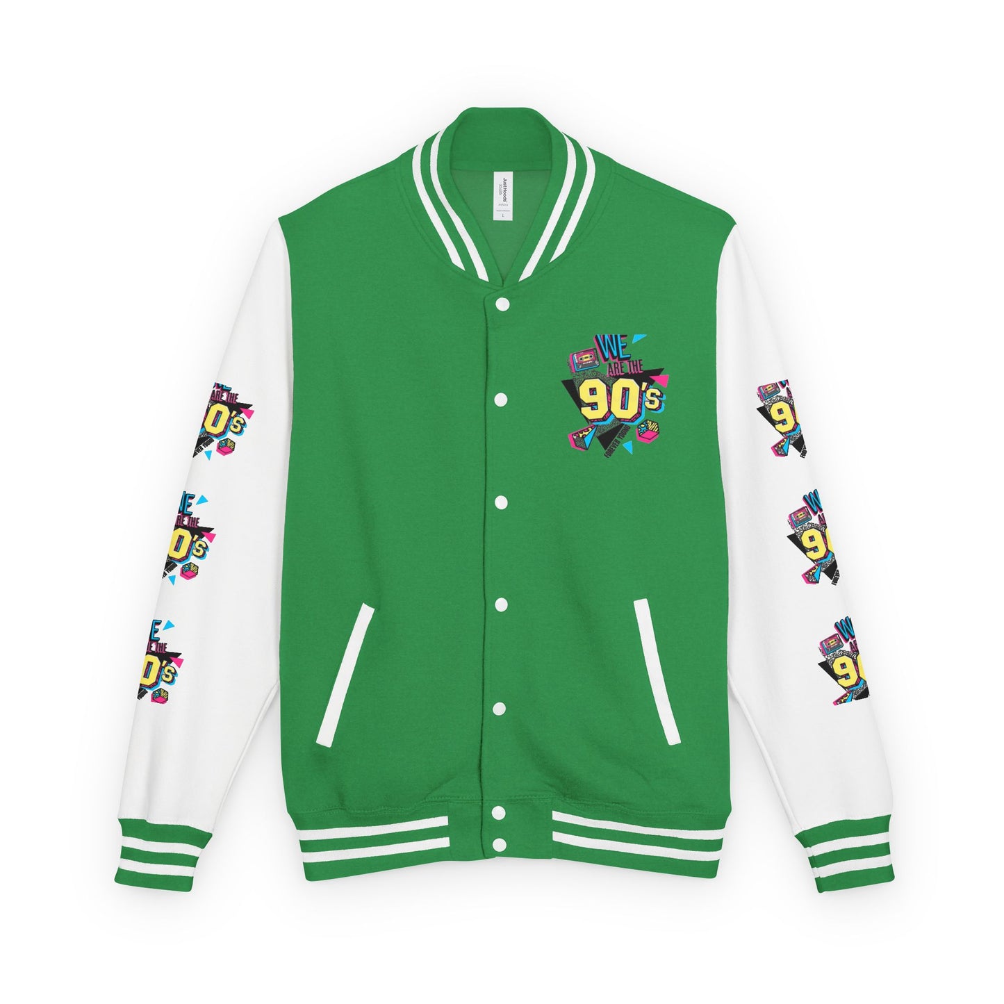 90's Nostalgia Unisex Letterman Jacket - Vintage Style, Retro Apparel, Gift for Him/Her, 90's Themed Party, Unisex Fashion