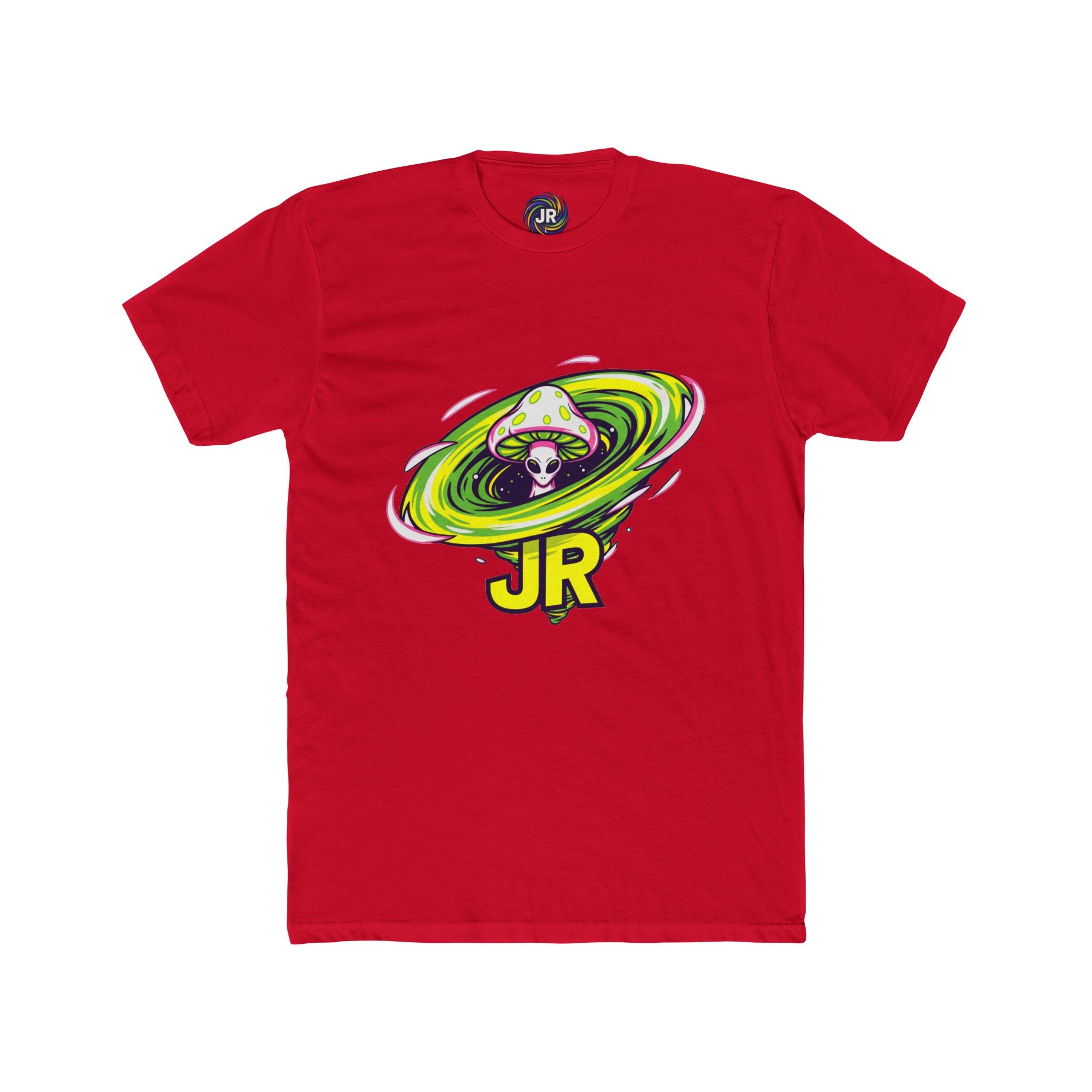 Vibrant Alien Graphic Tee, Unisex Cotton Crew Shirt, Fun Casual Wear, Perfect for Parties, Gifts for Sci-Fi Lovers, Summer Fashion