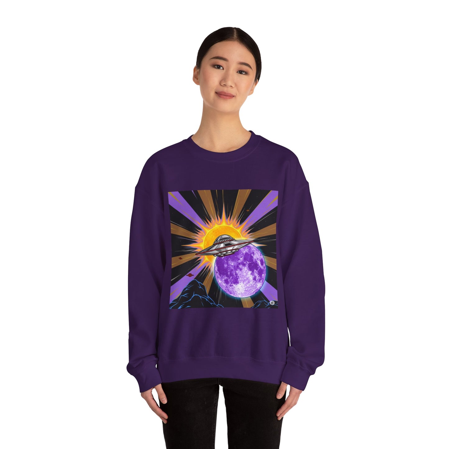 Cosmic Vibes Crewneck Sweatshirt, UFO Graphic Sweatshirt, Unisex Space Sweatshirt, Retro Astronaut Apparel, Gifts for Space Lovers, [...]