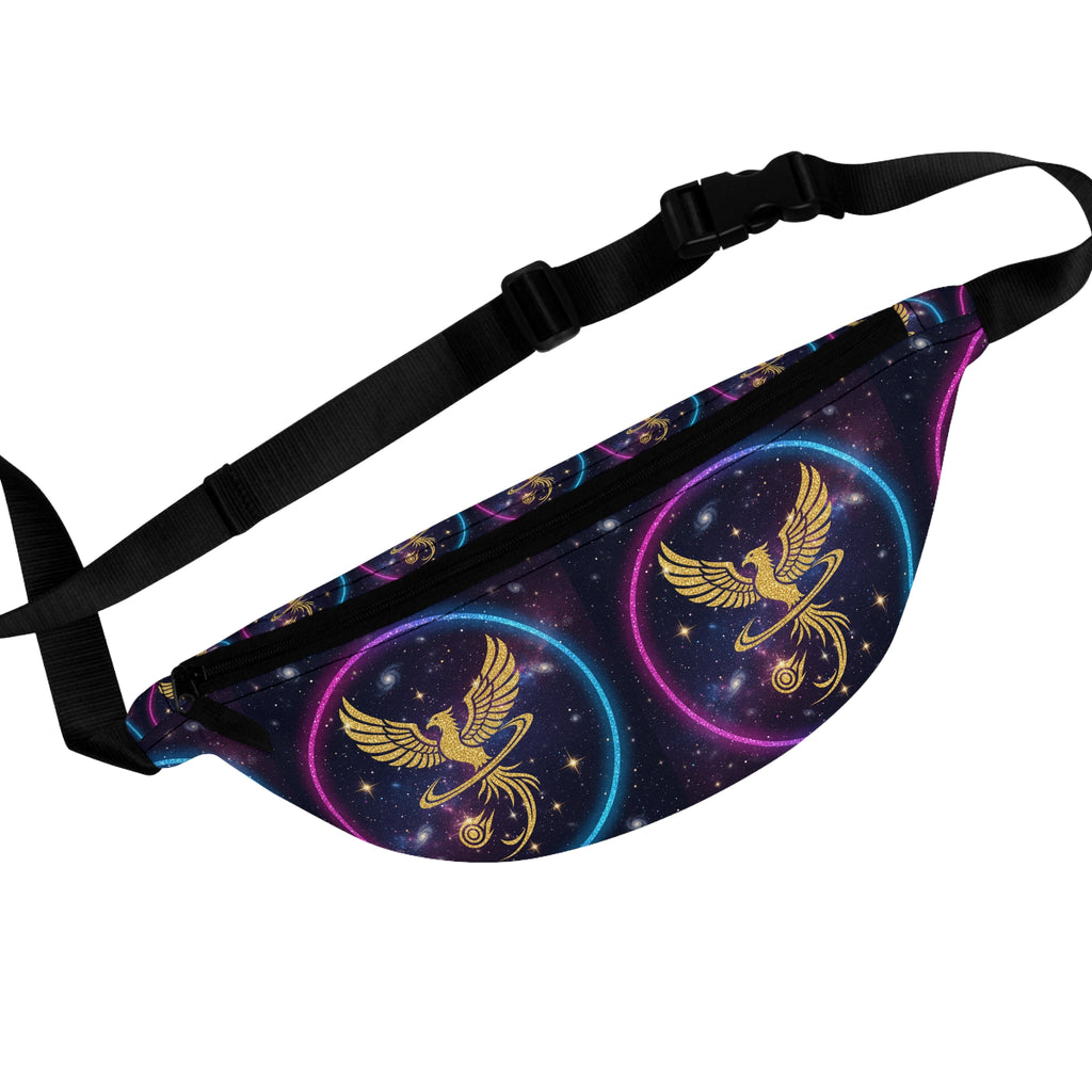 Galactic Phoenix Fanny Pack | Stylish Festival Gear, Outdoor Travel Accessory, Trendy Waist Bag, Unique Gift for Space Lovers