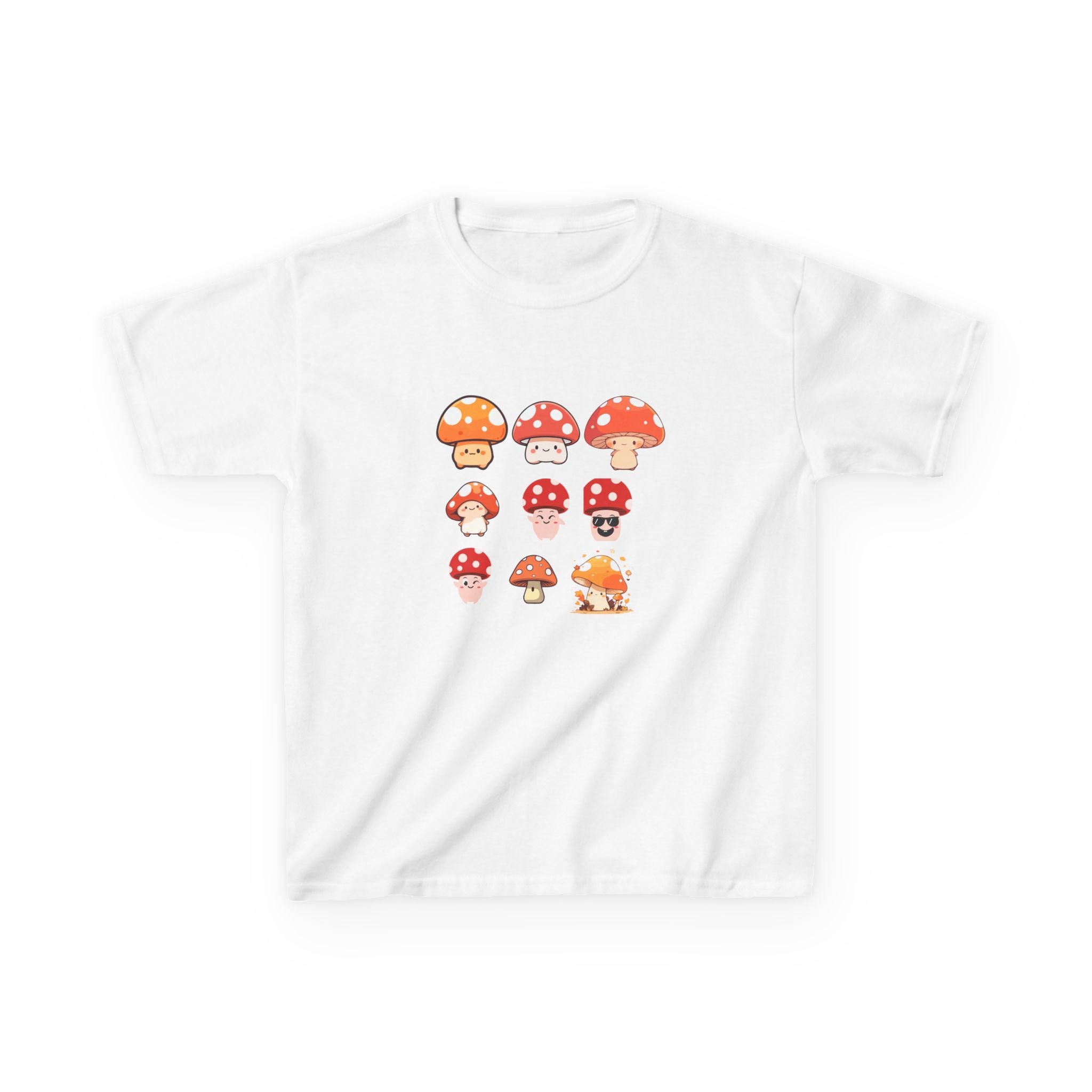 Cute Mushroom Kids Tee, Mushroom Graphic Shirt, Fun Kids T-Shirt for Nature Lovers, Children's Gift, Summer Adventure Wear